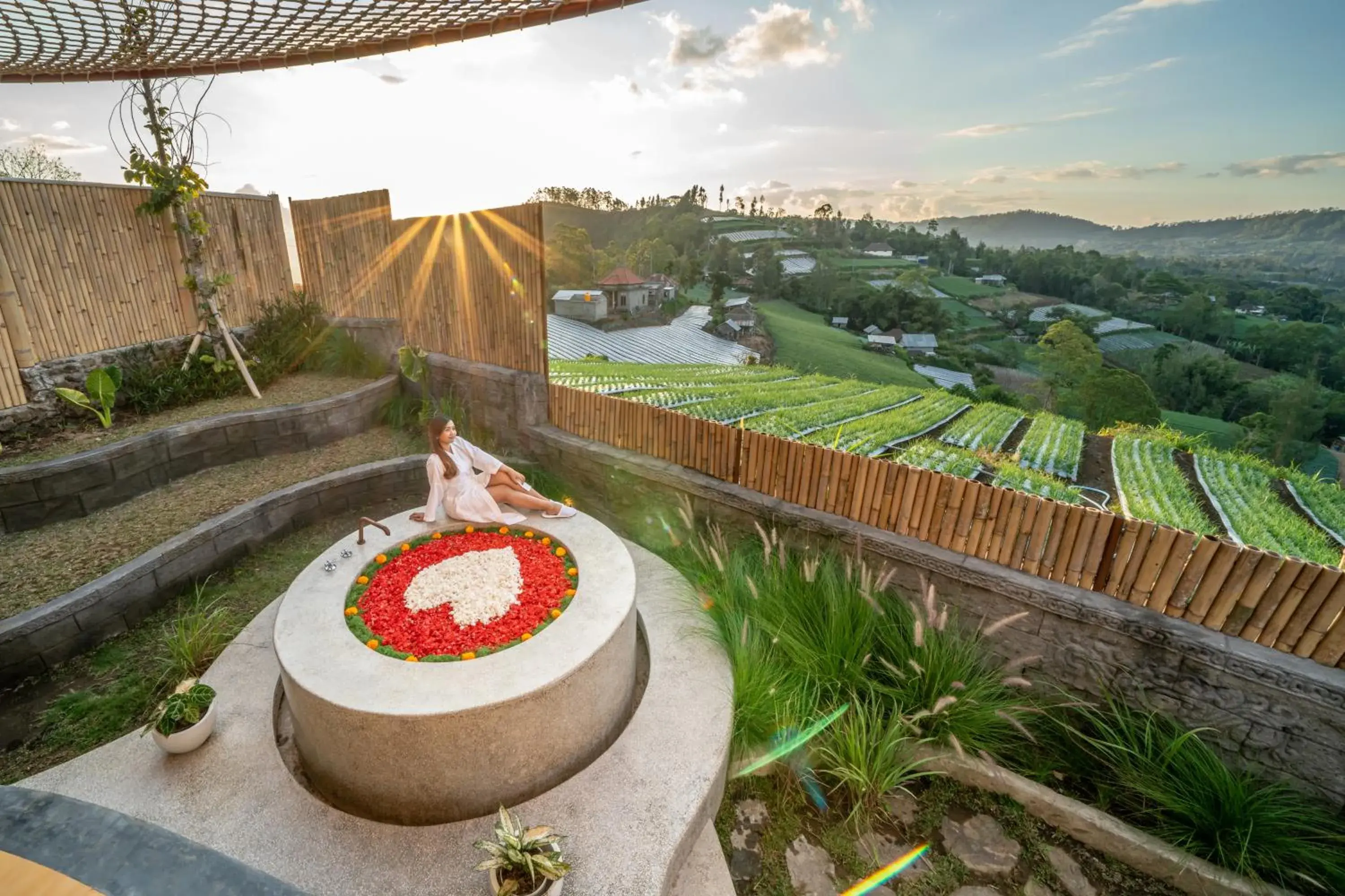 Swimming pool in The Dewi Eco Bamboo Villa Swimming pool in The Dewi Eco Bamboo Villa