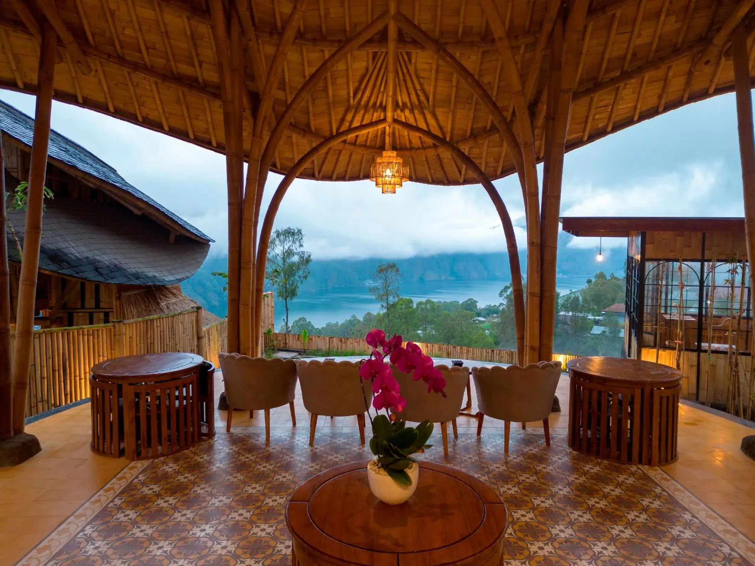 Lobby or reception in The Dewi Eco Bamboo Villa Lobby or reception in The Dewi Eco Bamboo Villa