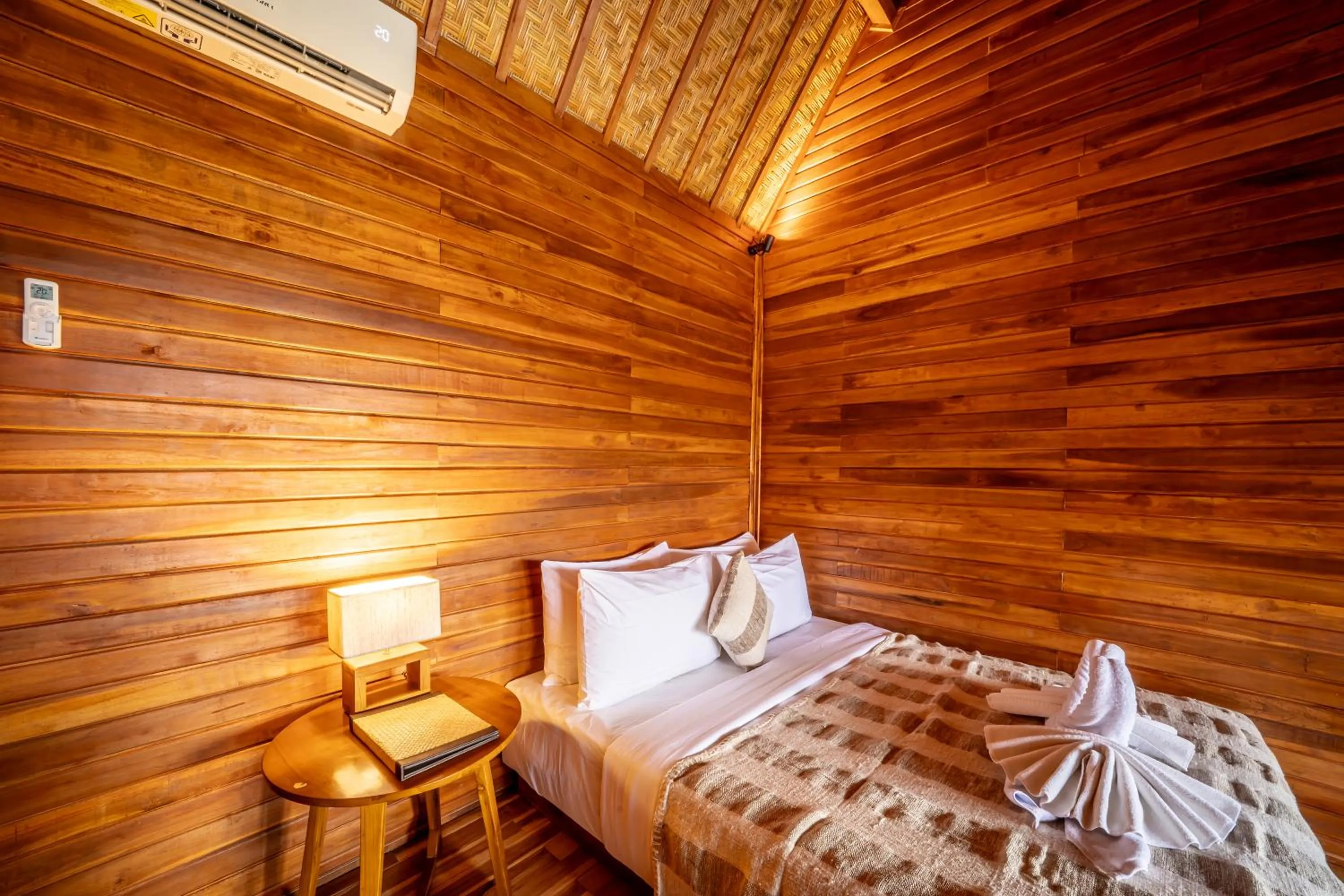 Bedroom, Bed in The Dewi Eco Bamboo Villa