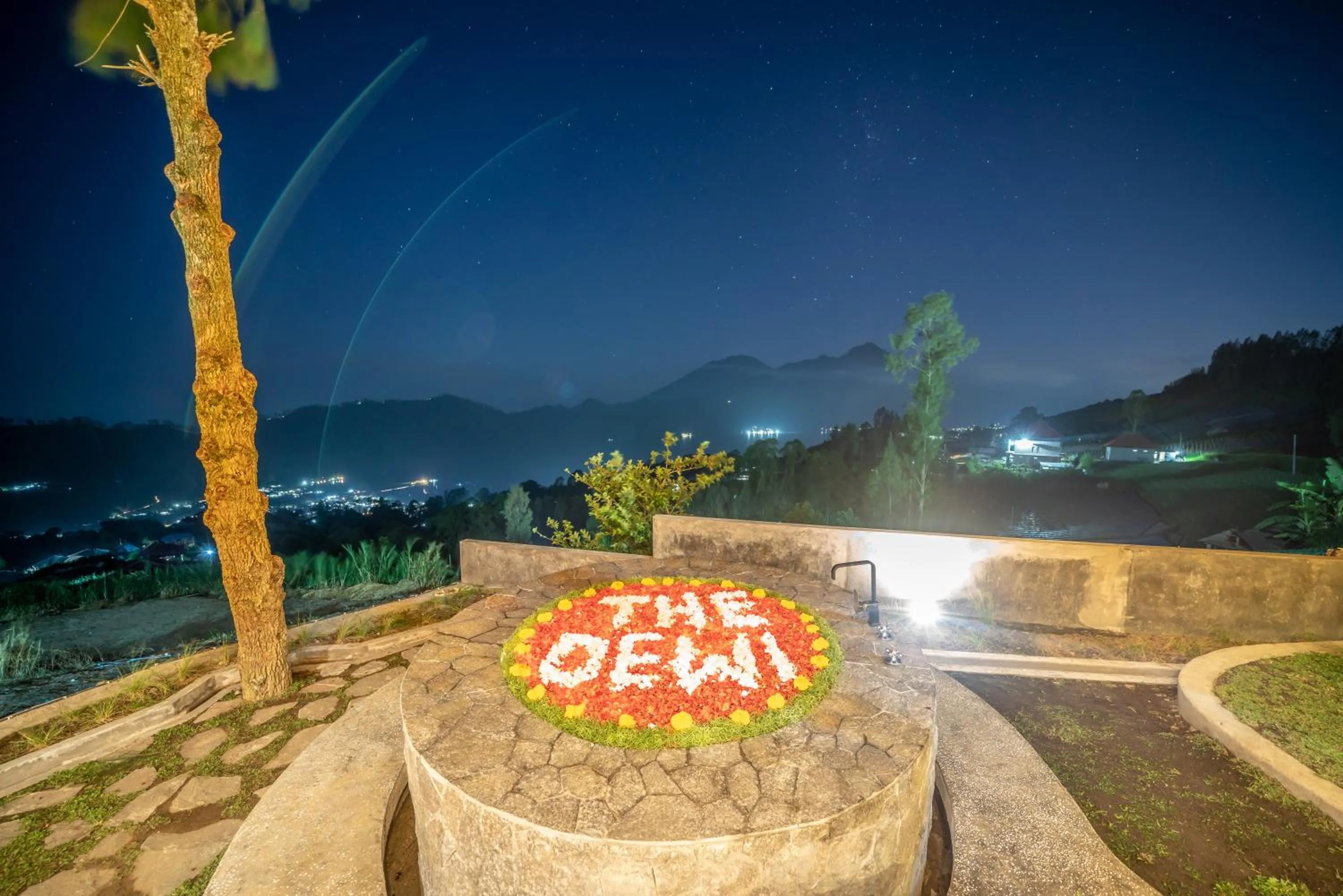 Swimming pool in The Dewi Eco Bamboo Villa