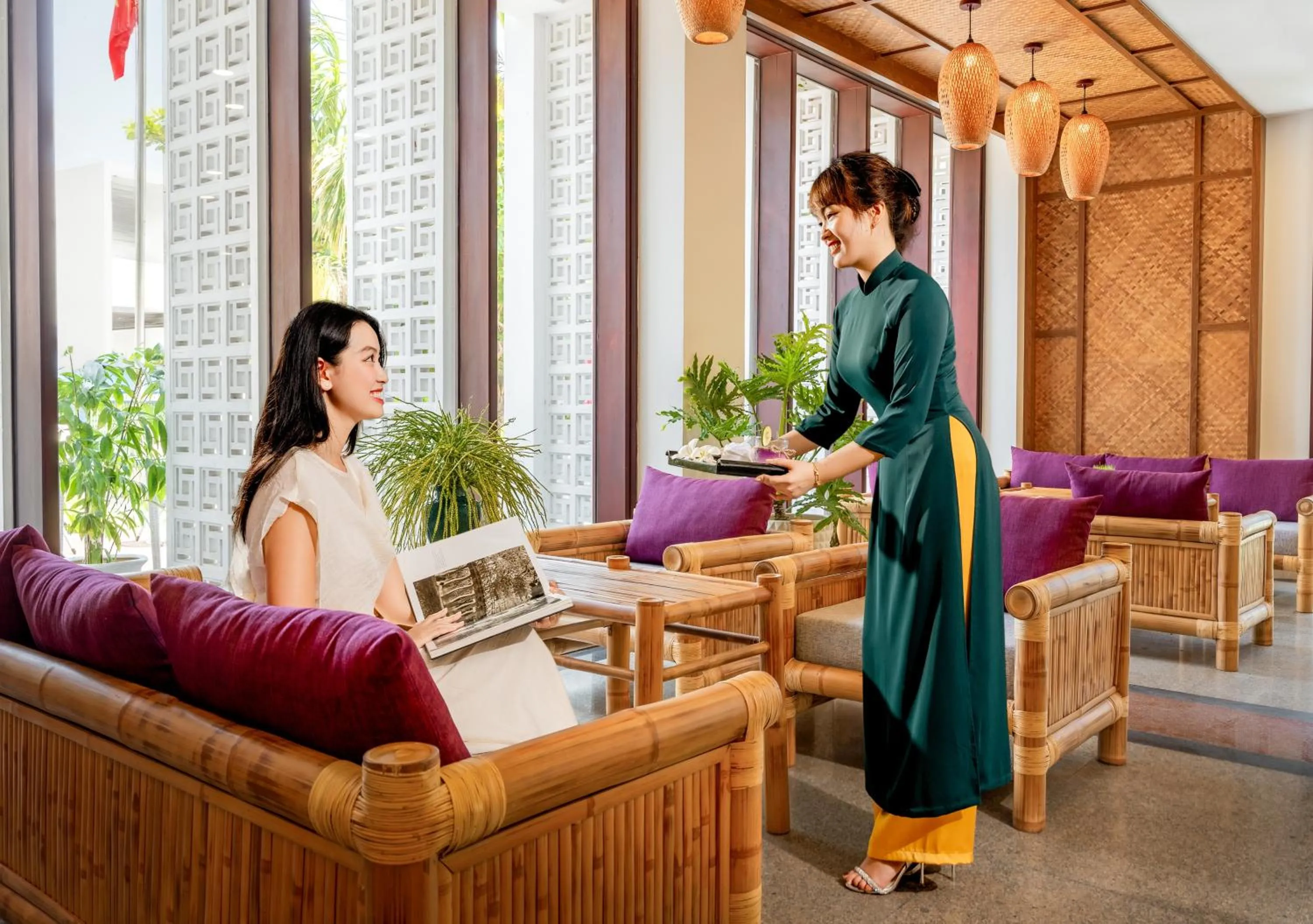 Lobby or reception in The Saga Hotel Hoi An