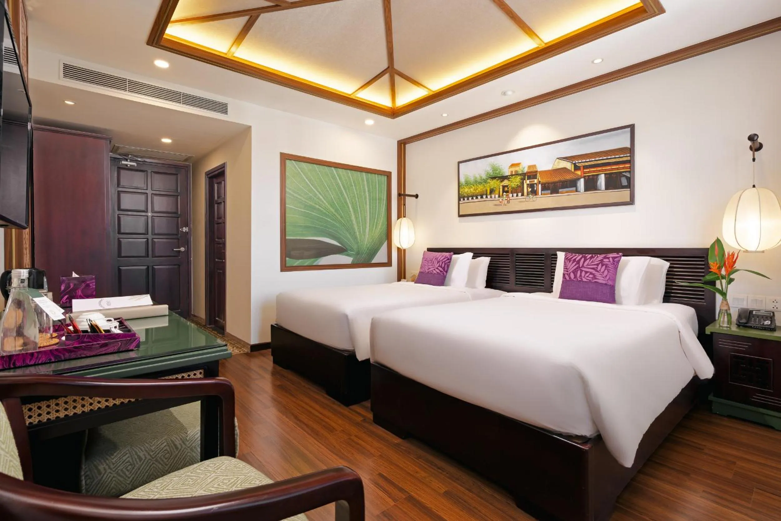 Bed in The Saga Hotel Hoi An