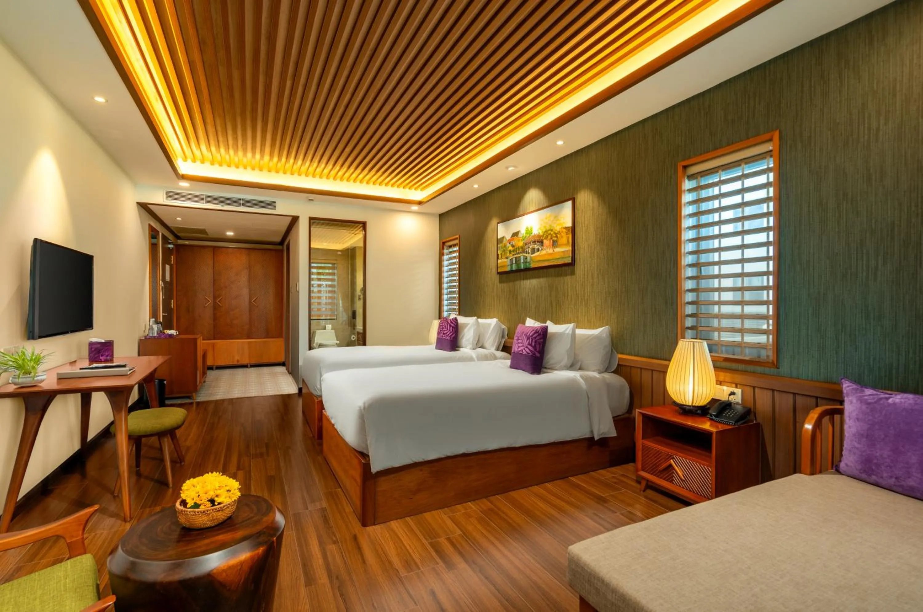 Bed in The Saga Hotel Hoi An