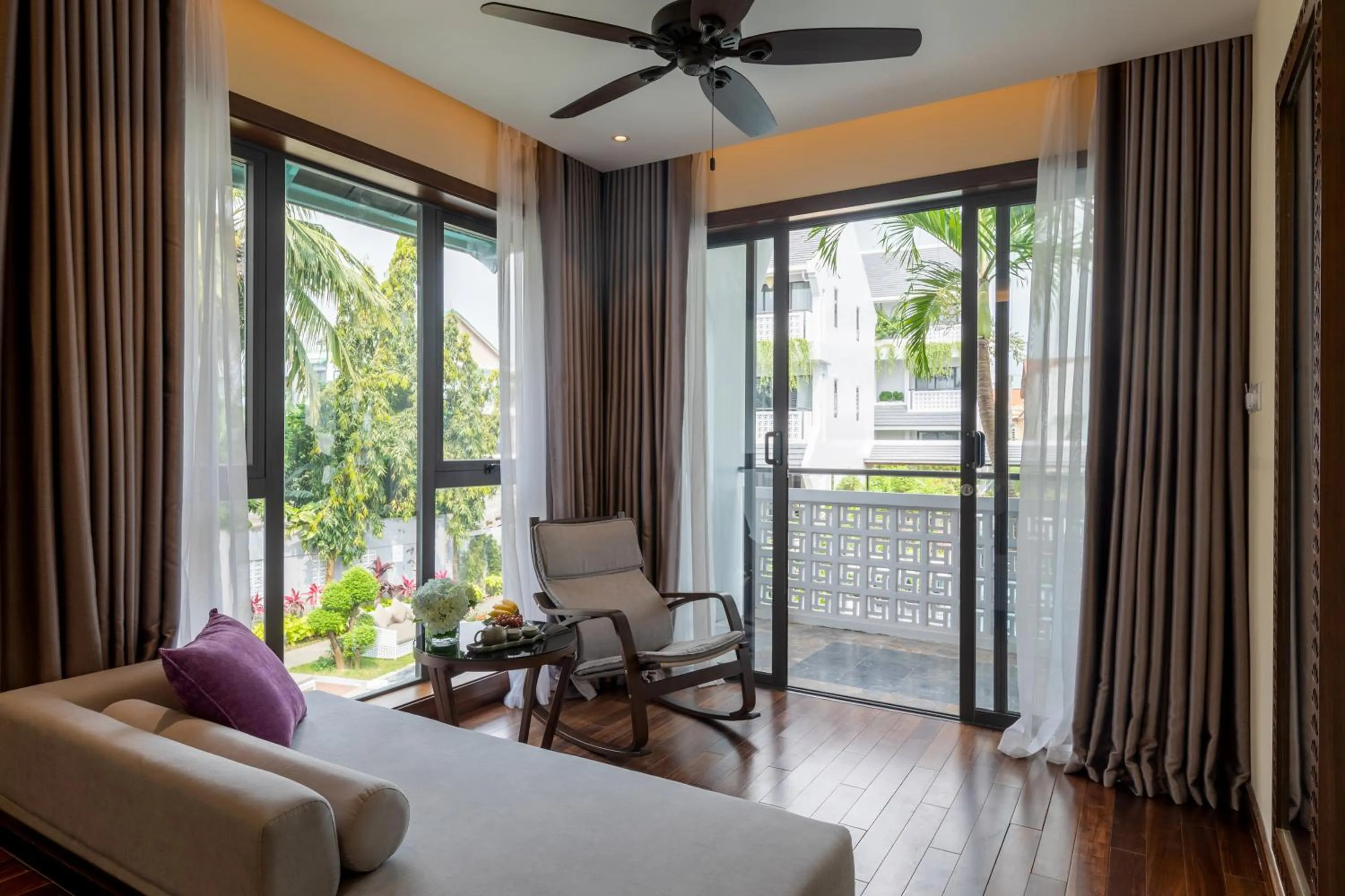 View (from property/room), Bed in The Saga Hotel Hoi An