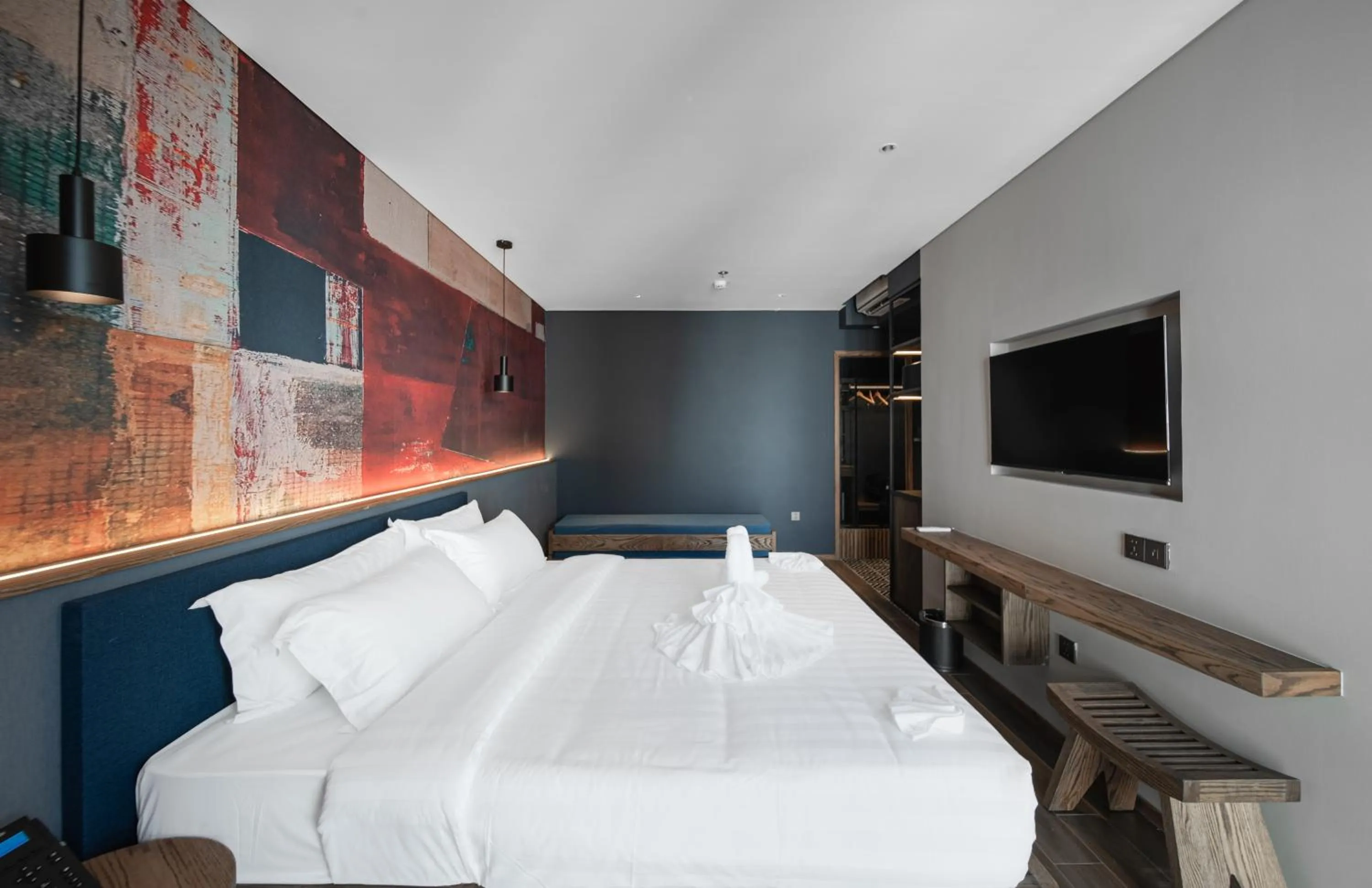 Bed in TK Phu Quoc Hotel - Grand World Phu Quoc