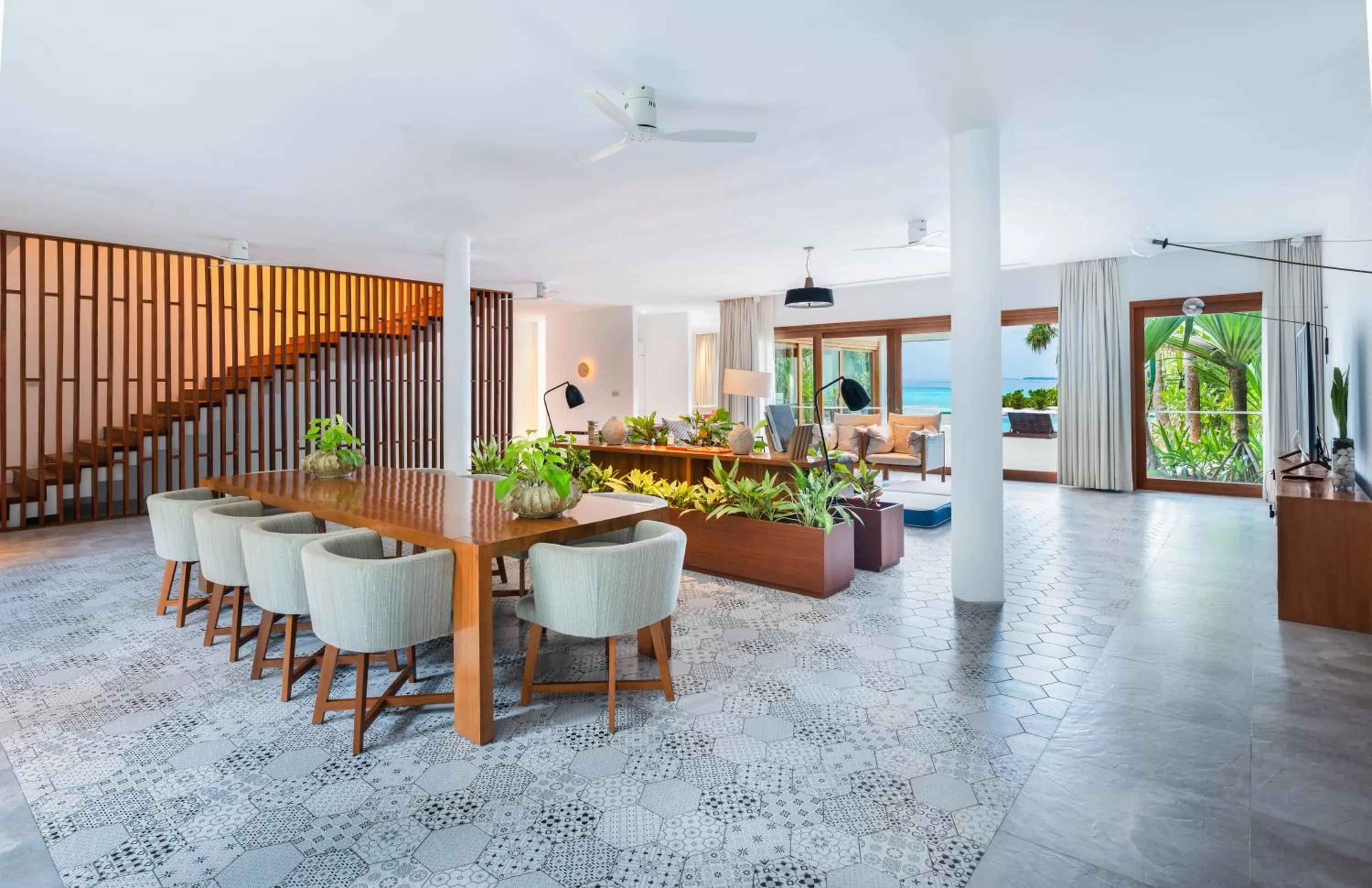Dining area in Amilla Maldives