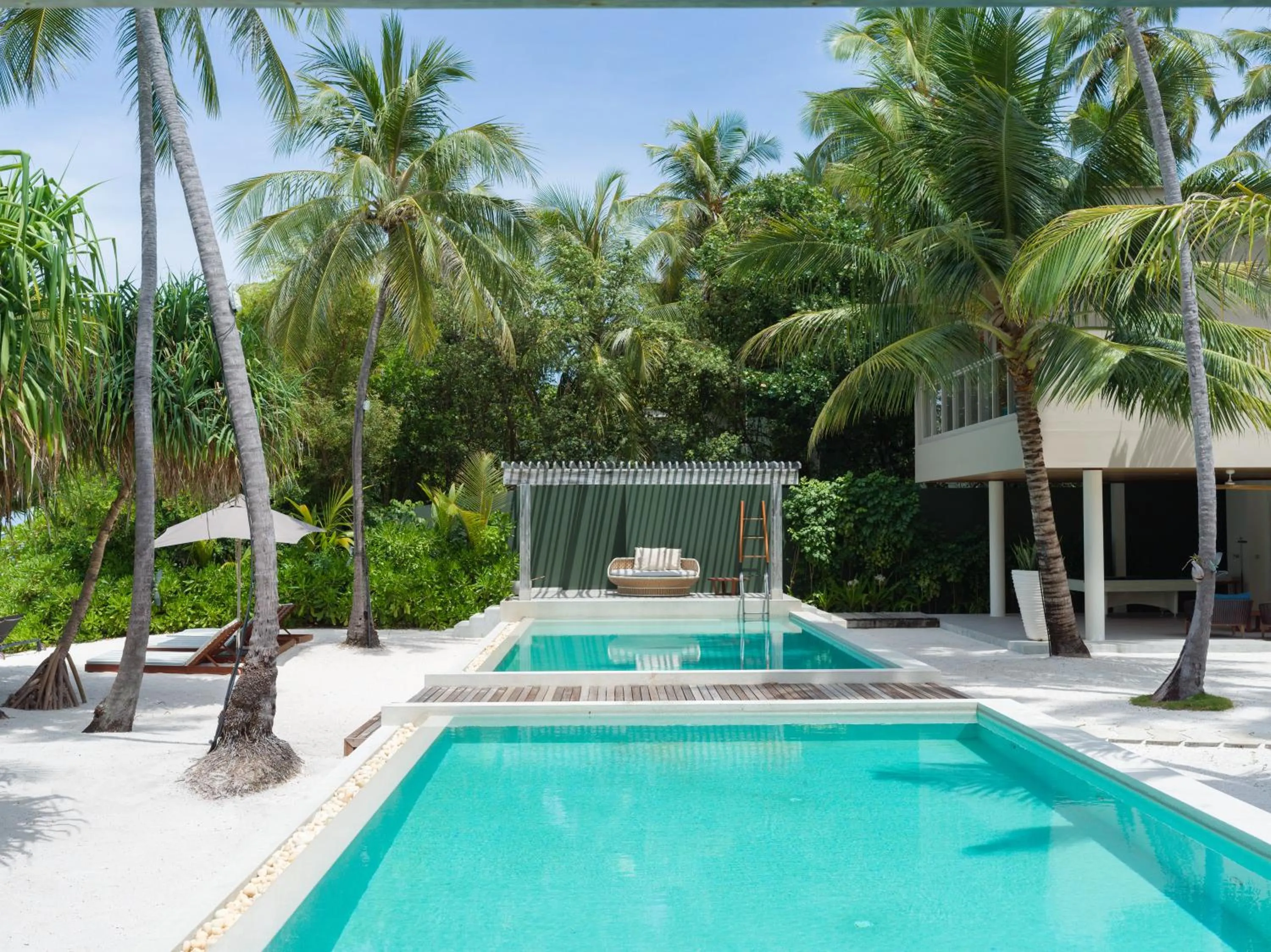 Pool view in Amilla Maldives