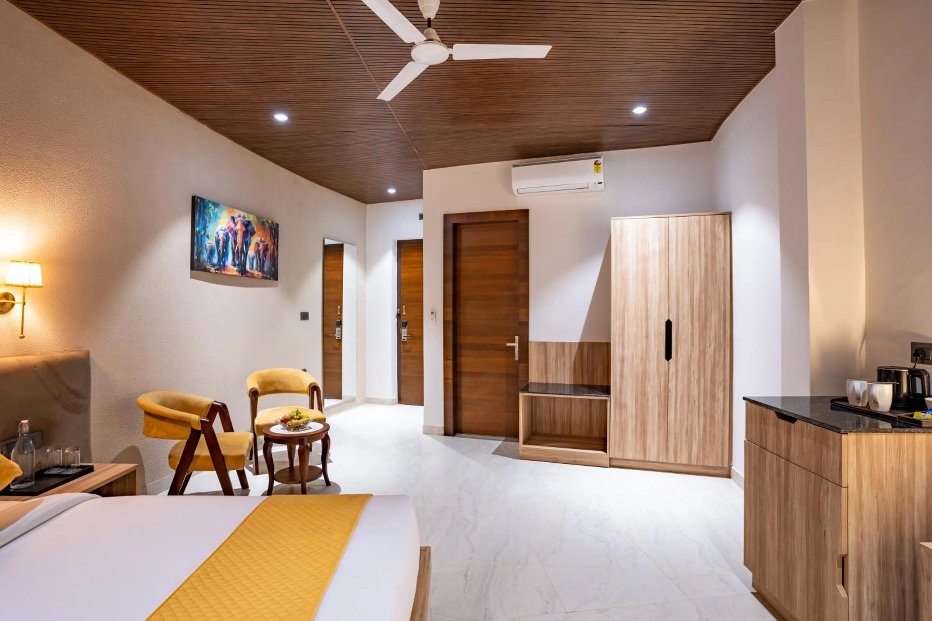 Bed in Shervani Pebbles & Pines Resort & Spa, Corbett