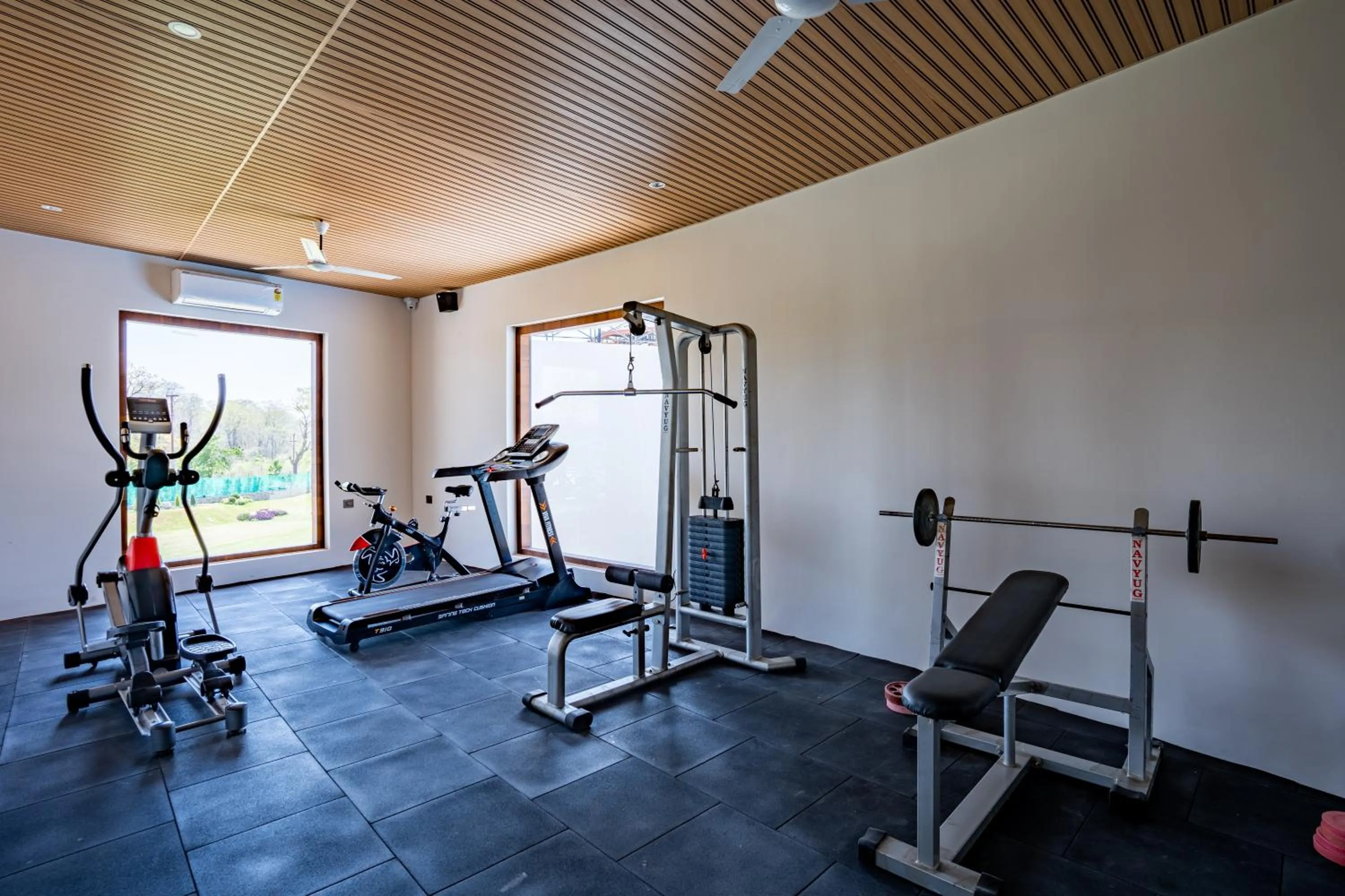 Fitness centre/facilities in Shervani Pebbles & Pines Resort & Spa, Corbett