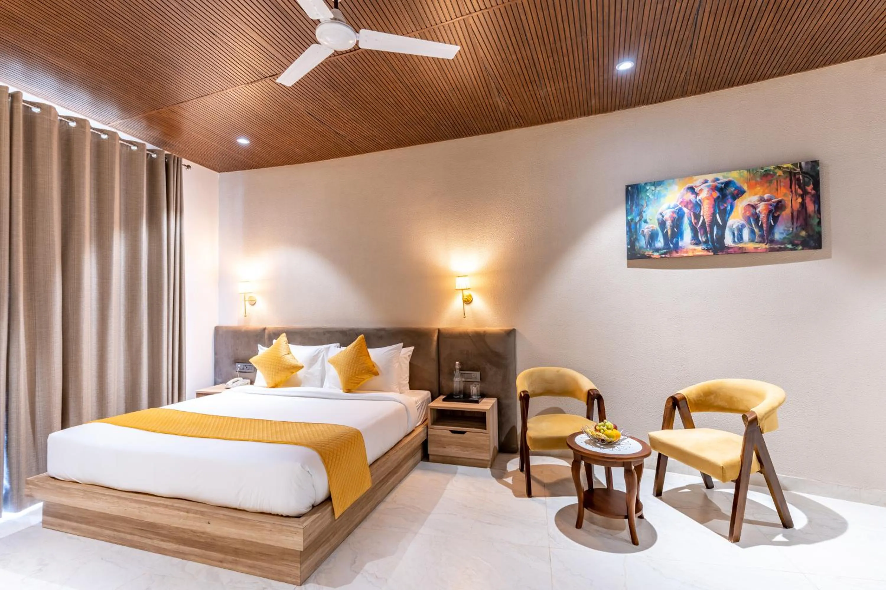 Bed in Shervani Pebbles & Pines Resort & Spa, Corbett