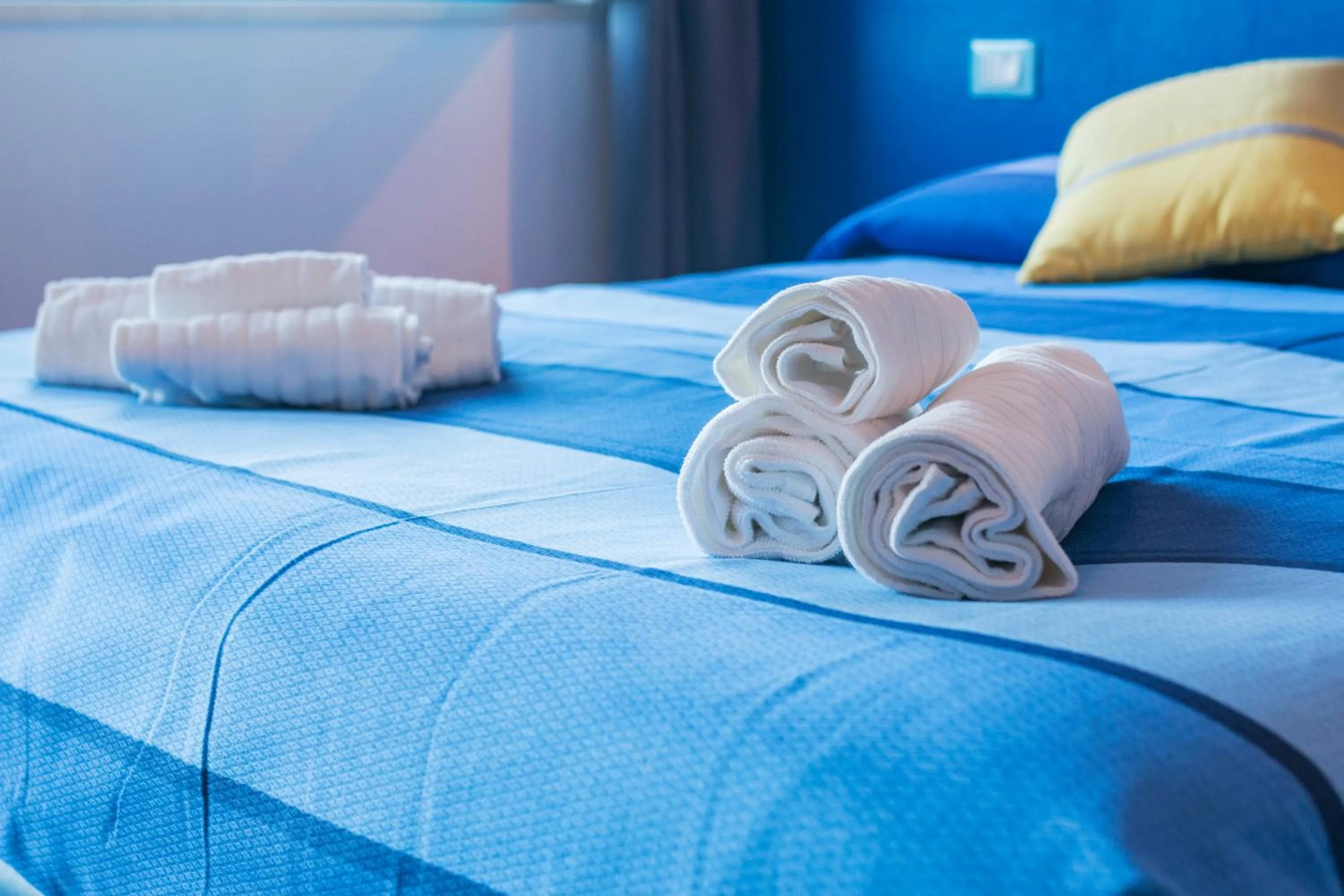 Bed in La Favorita Hotel