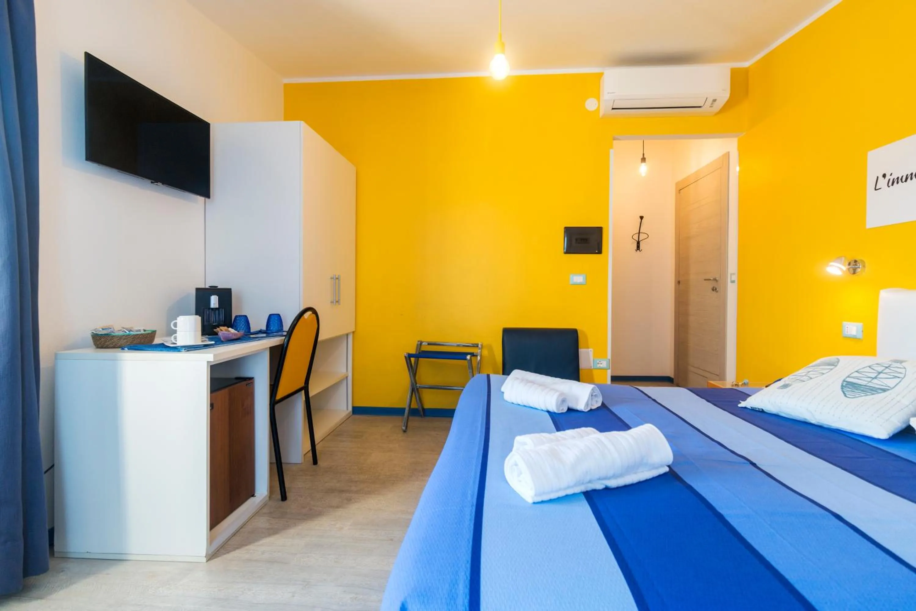 Bed in La Favorita Hotel