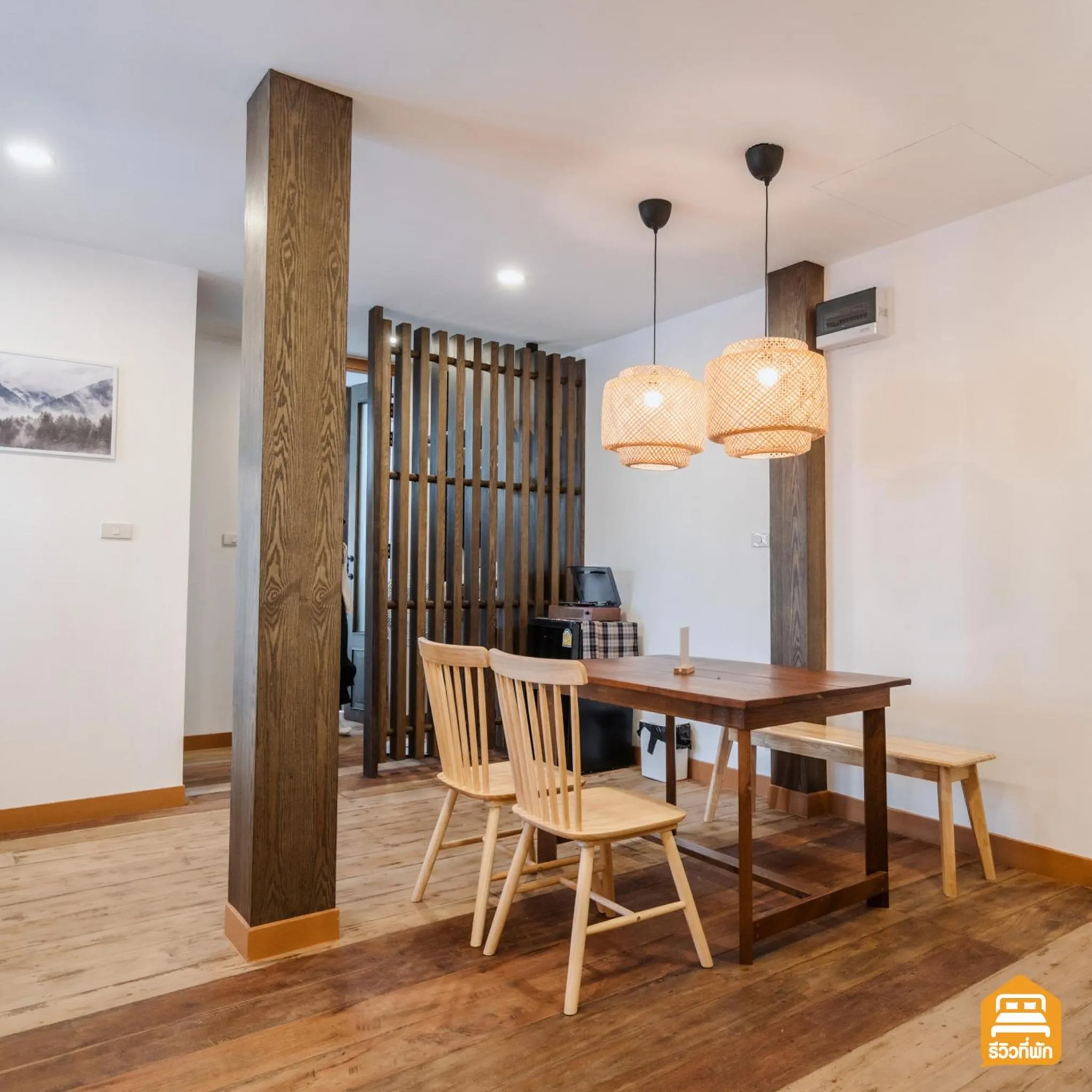 Living room in The Folkster House Chiangkhan