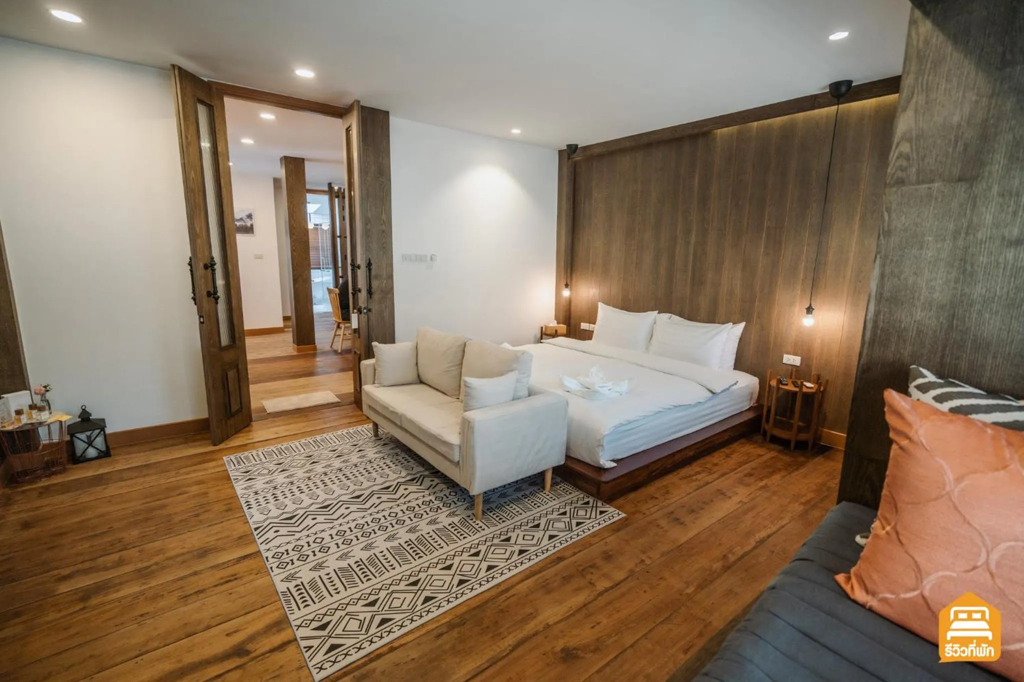 Bed in The Folkster House Chiangkhan