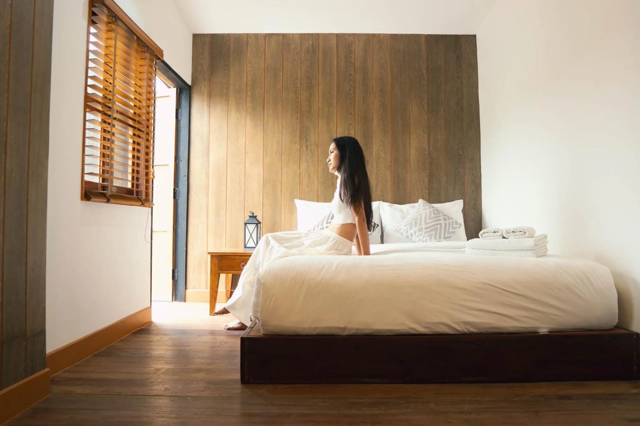 Bed in The Folkster House Chiangkhan