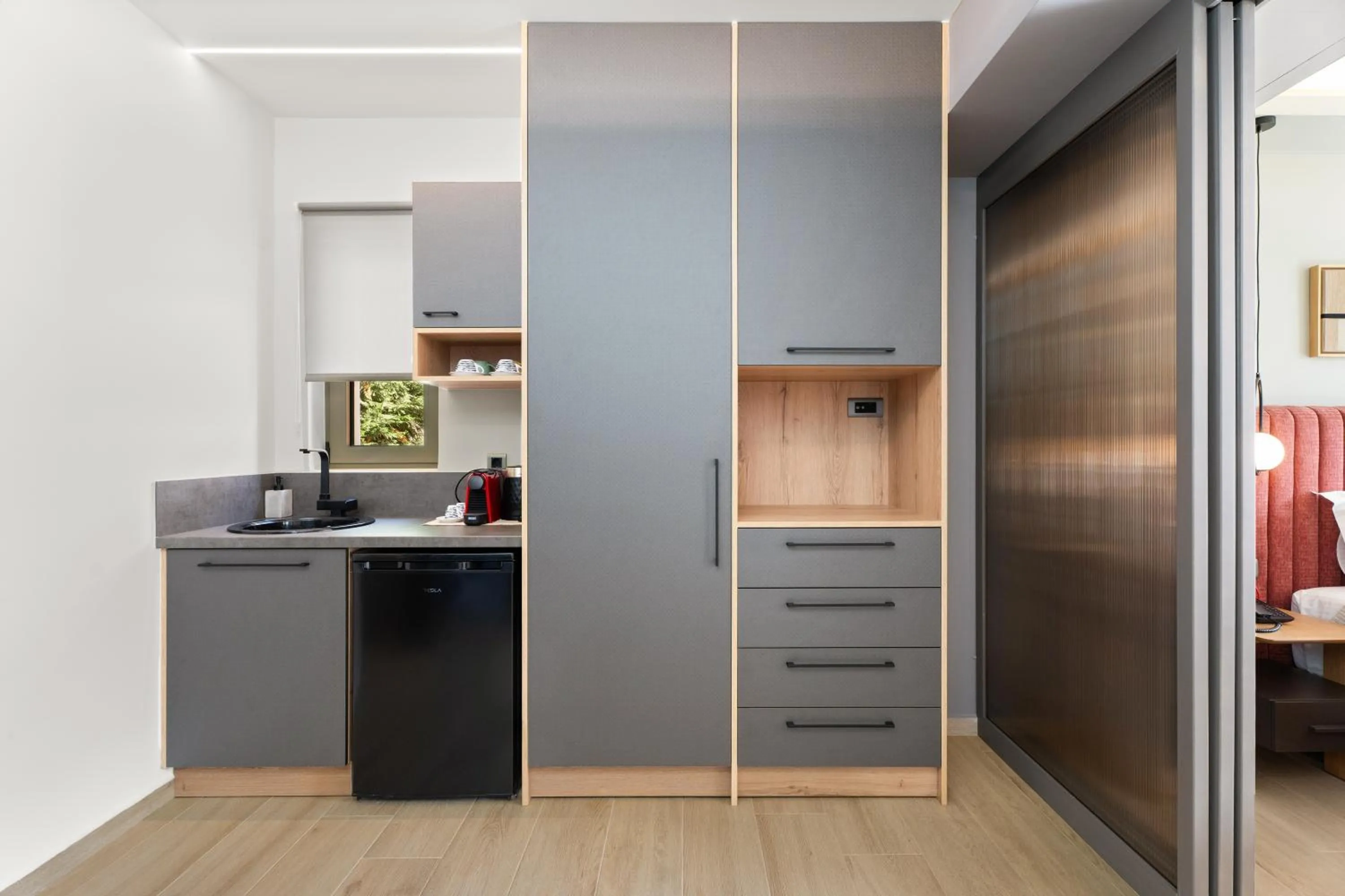 Kitchen or kitchenette in Ennea Muses Rooms and Suites