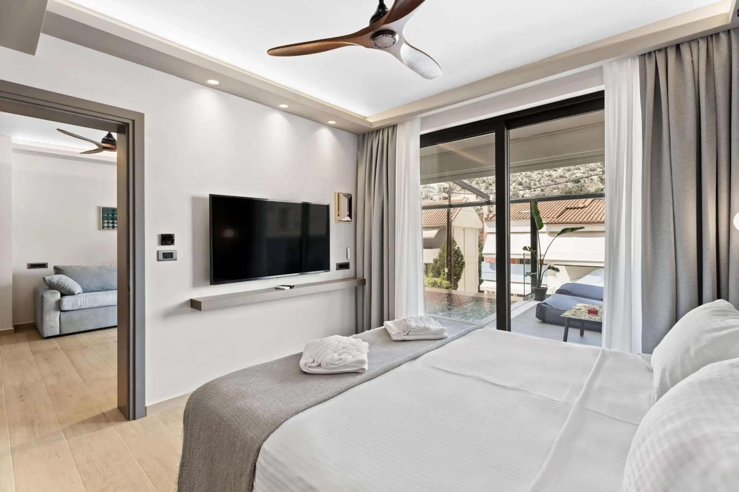 Bedroom, Bed in Ennea Muses Rooms and Suites Bedroom, Bed in Ennea Muses Rooms and Suites