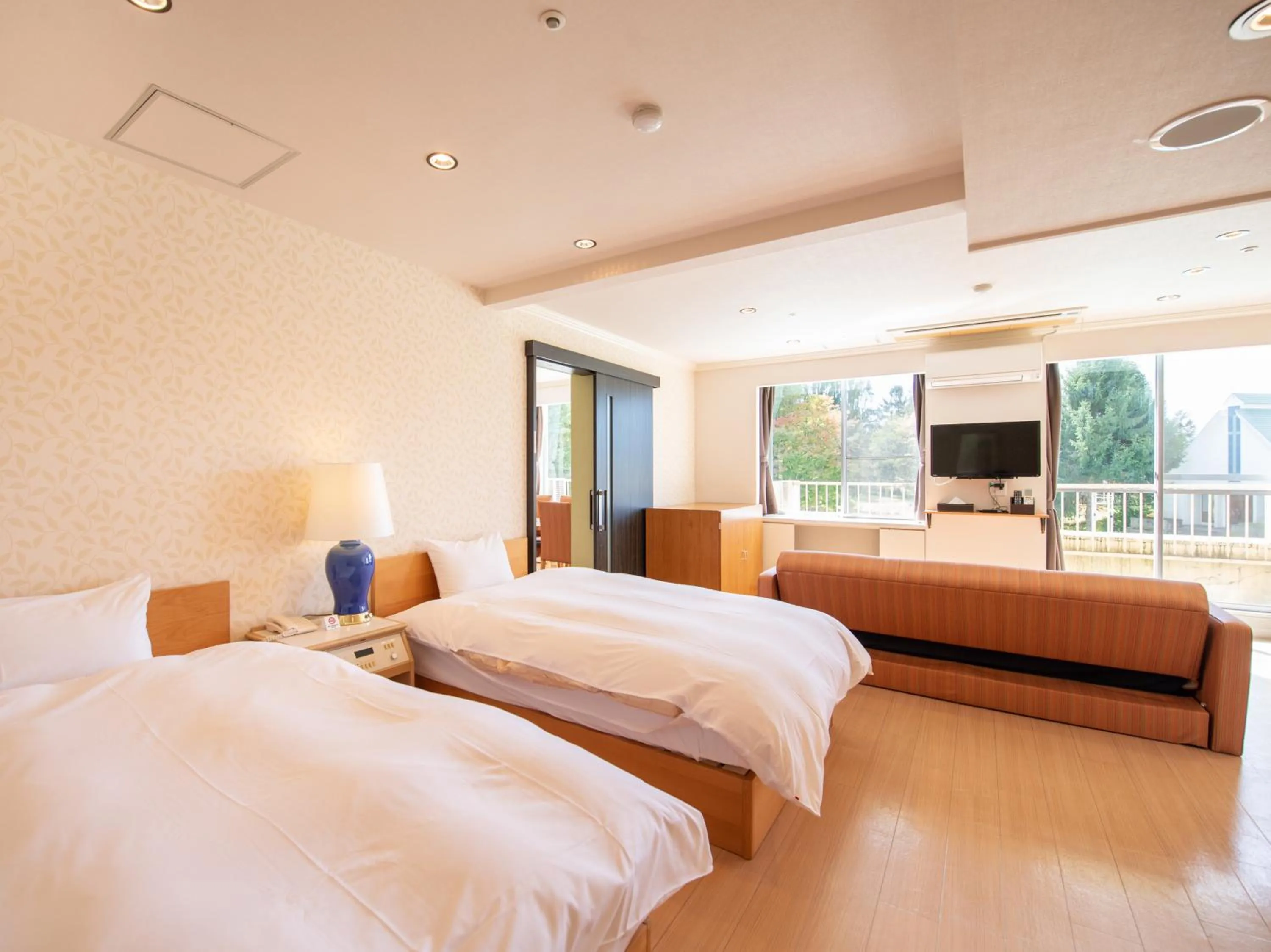 Bed in Resort Hotel Tateshina