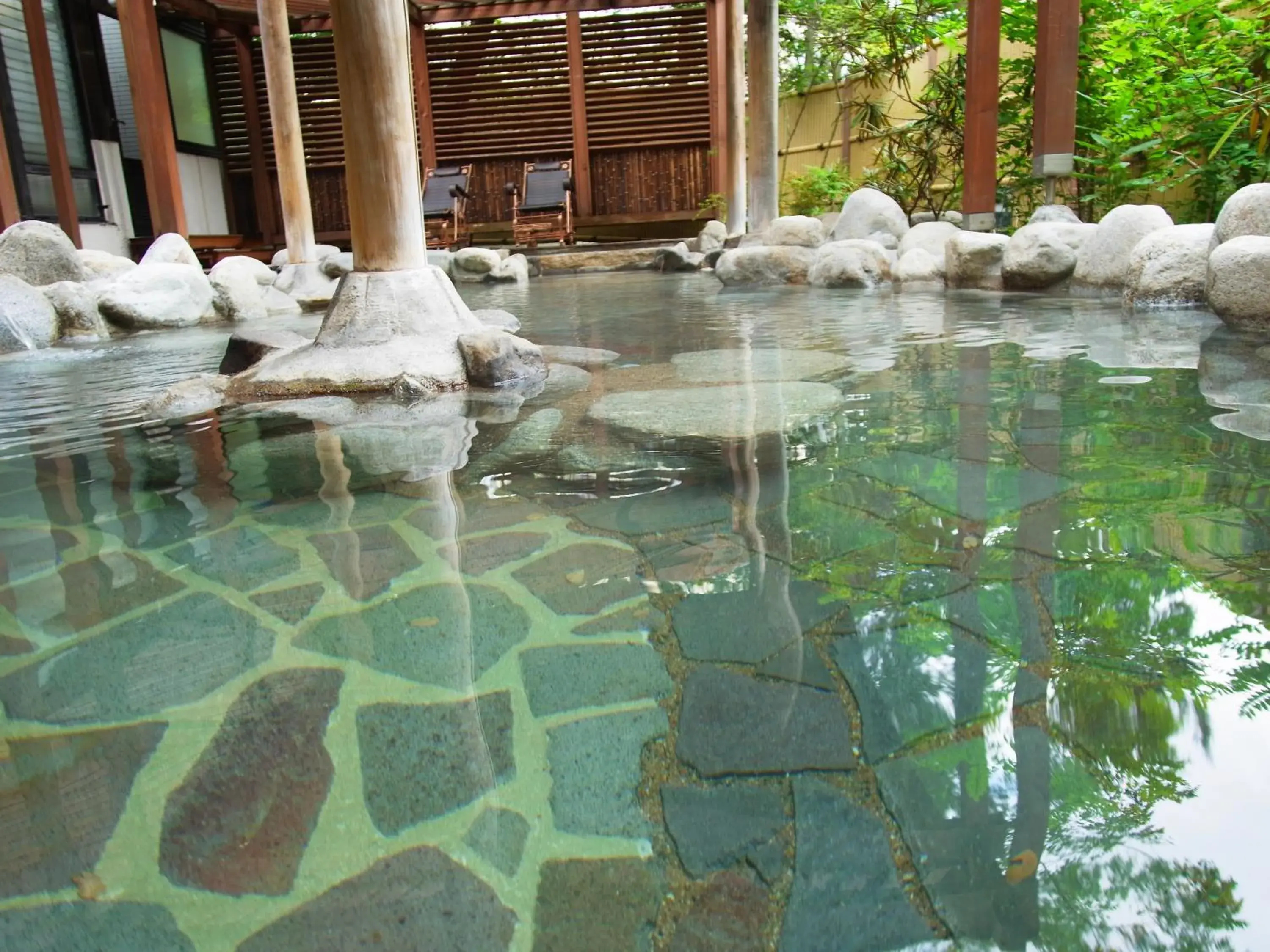 Hot Spring Bath in Resort Hotel Tateshina