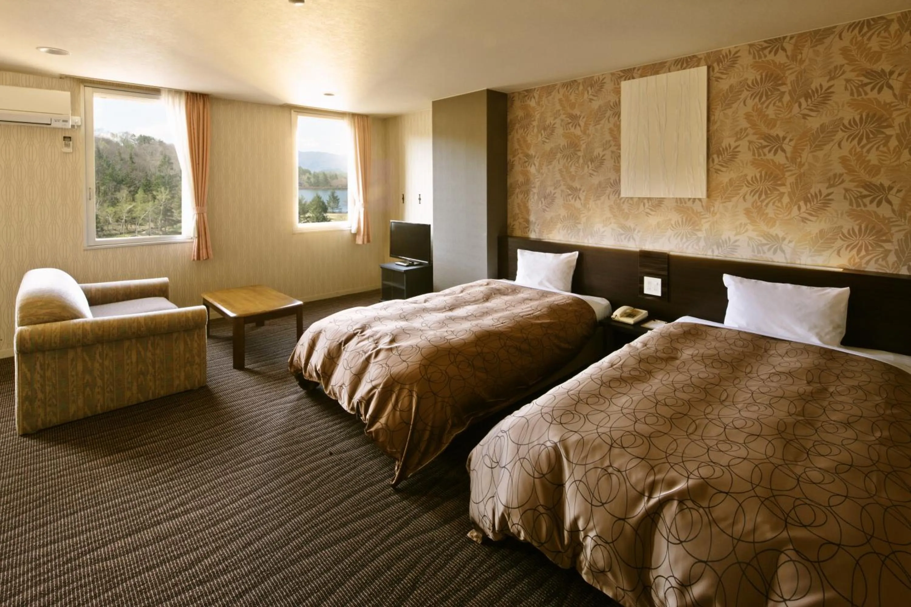 Bed in Resort Hotel Tateshina