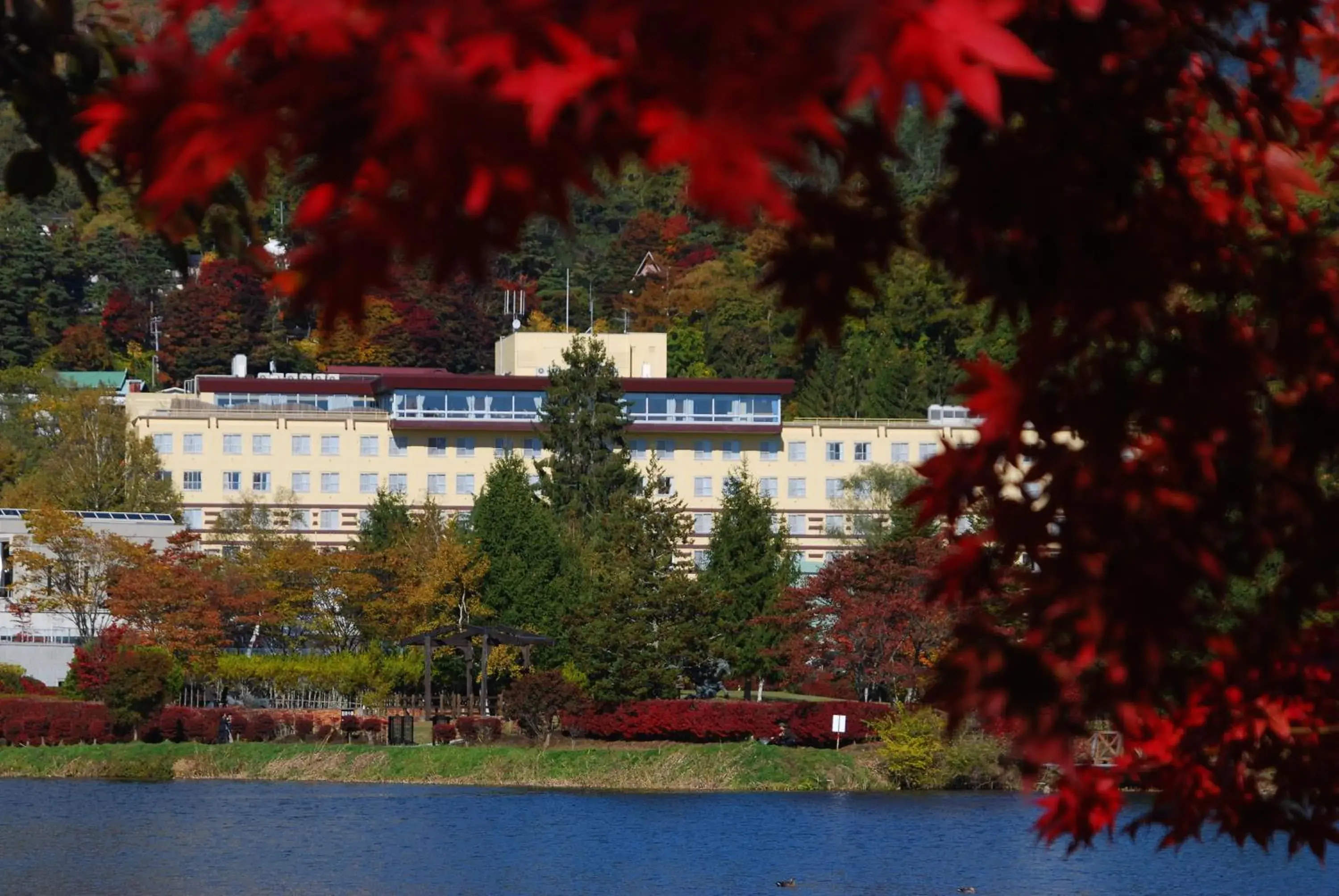 Facade/entrance, Property Building in Resort Hotel Tateshina