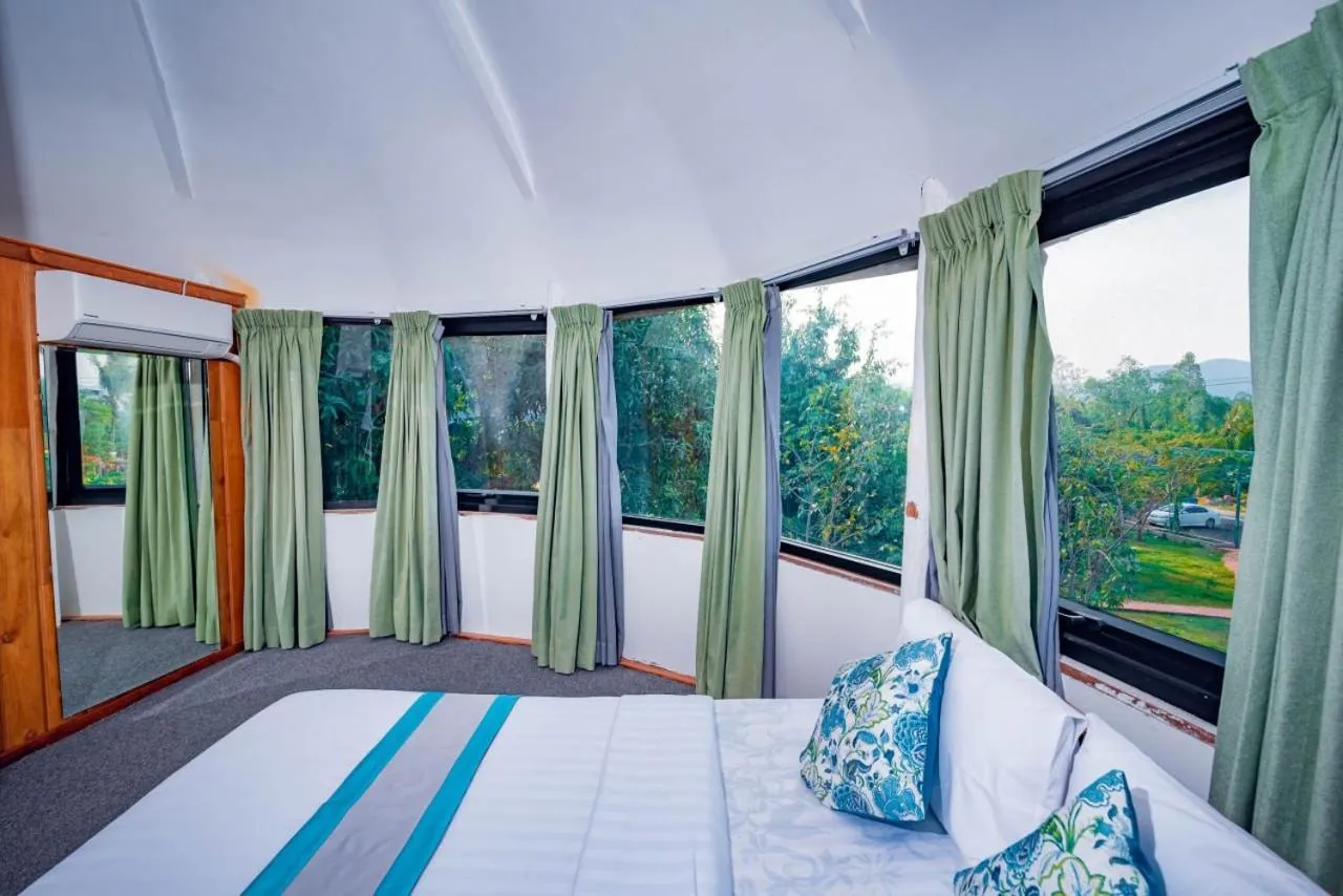 Bed in Ganesha Kampot Resort