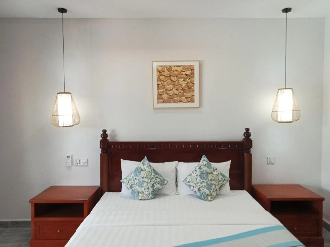 Bed in Ganesha Kampot Resort