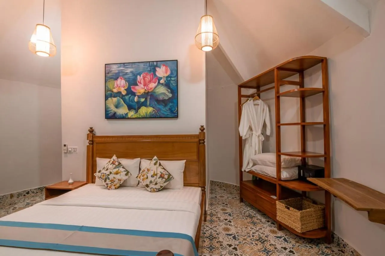 Bed in Ganesha Kampot Resort