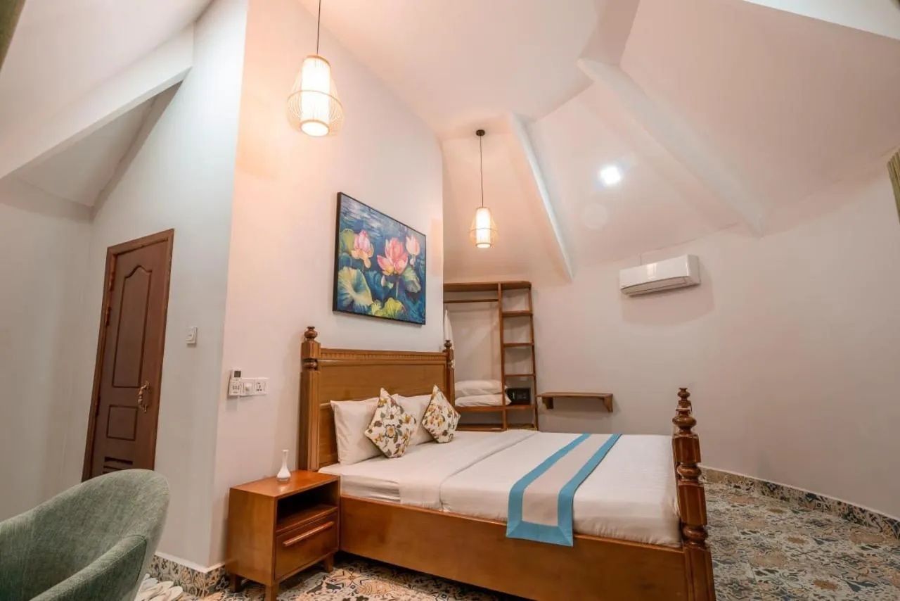 Bed in Ganesha Kampot Resort