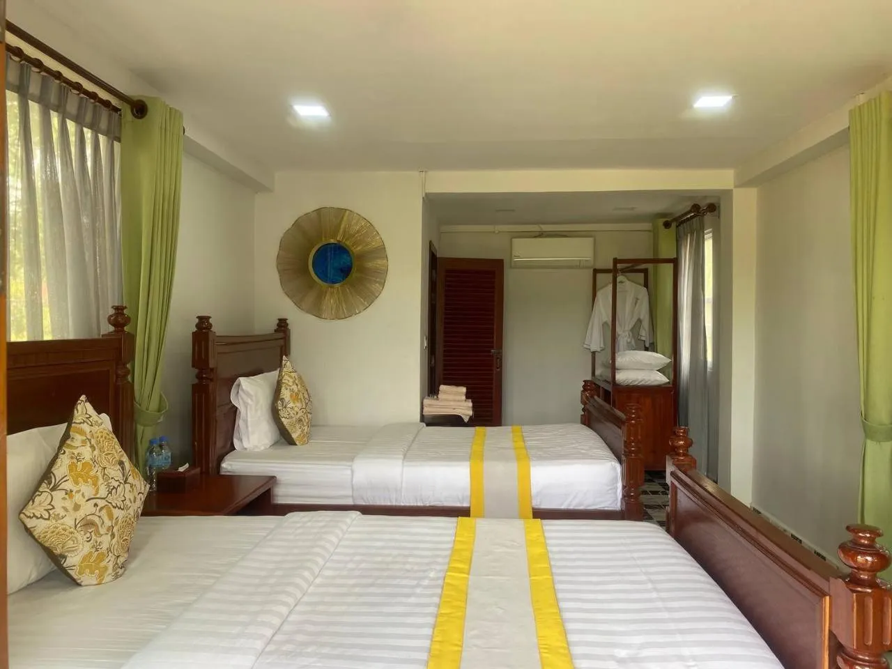 Bed in Ganesha Kampot Resort