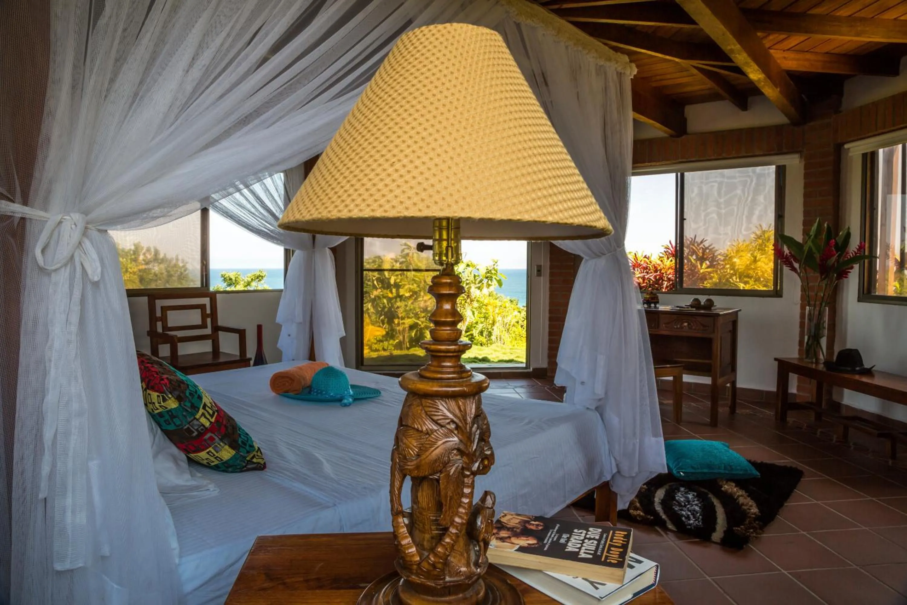 Bed in Villa Maria Tayrona, Jungle and Sea Experience