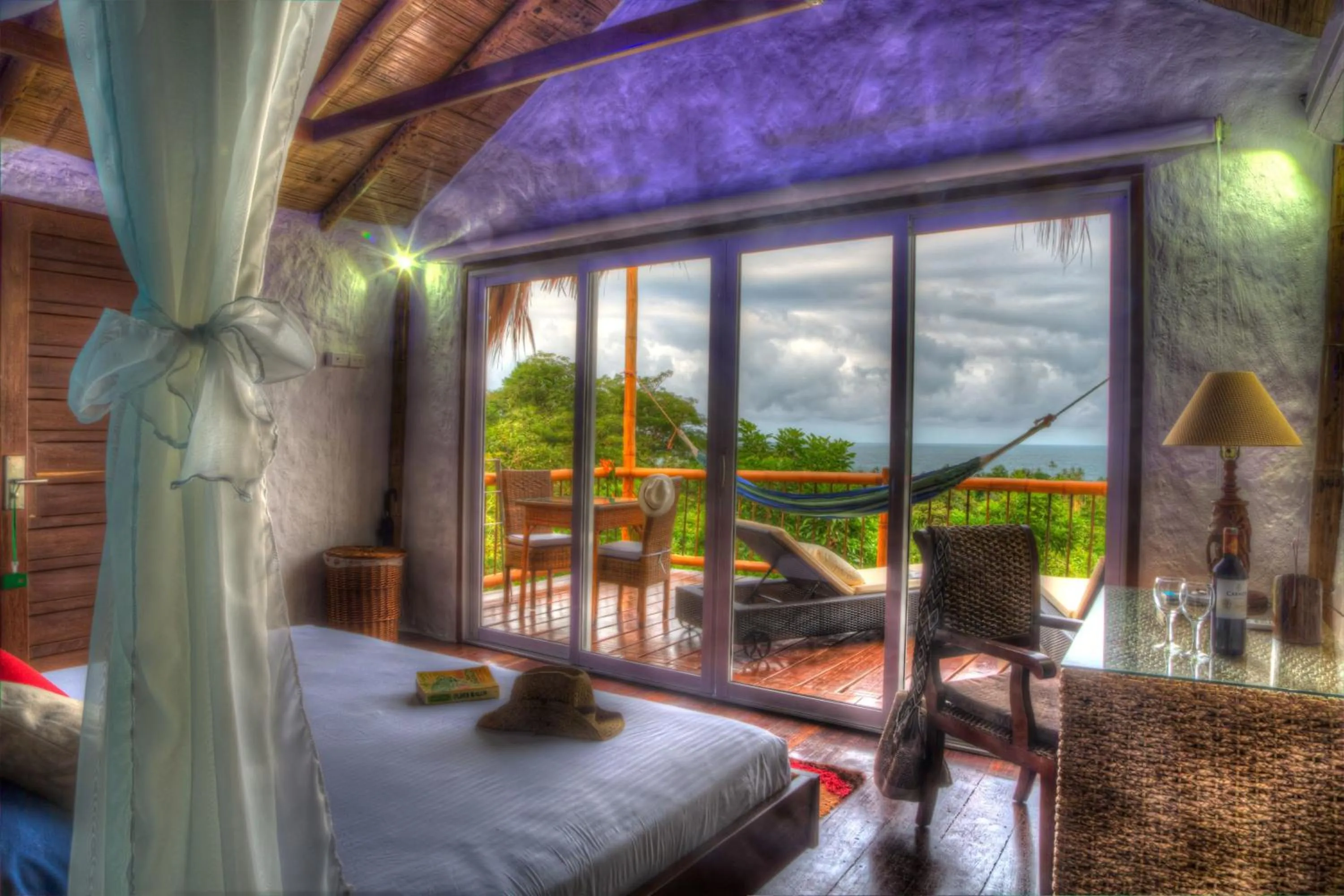 Bed in Villa Maria Tayrona, Jungle and Sea Experience