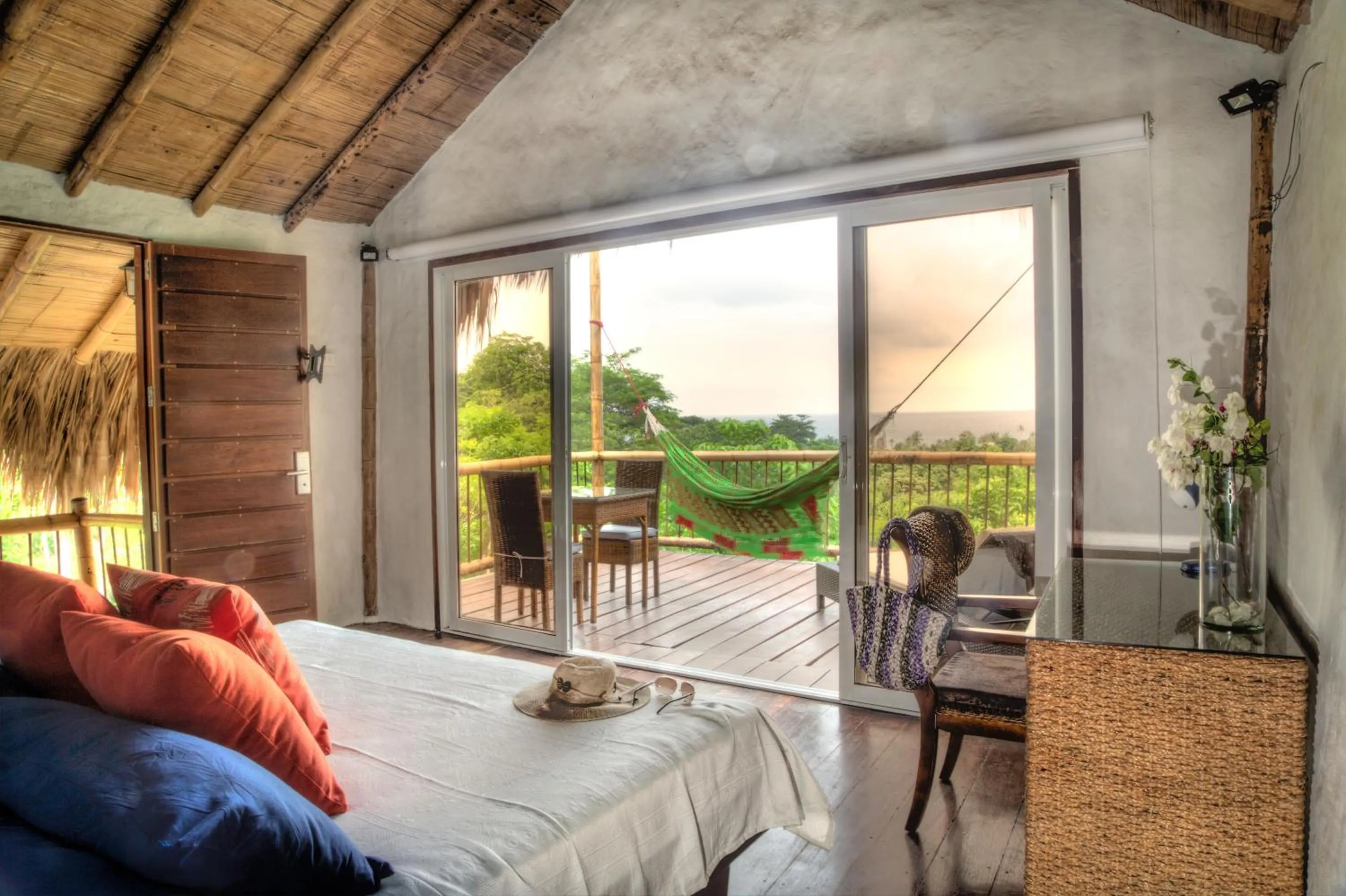 Bed in Villa Maria Tayrona, Jungle and Sea Experience