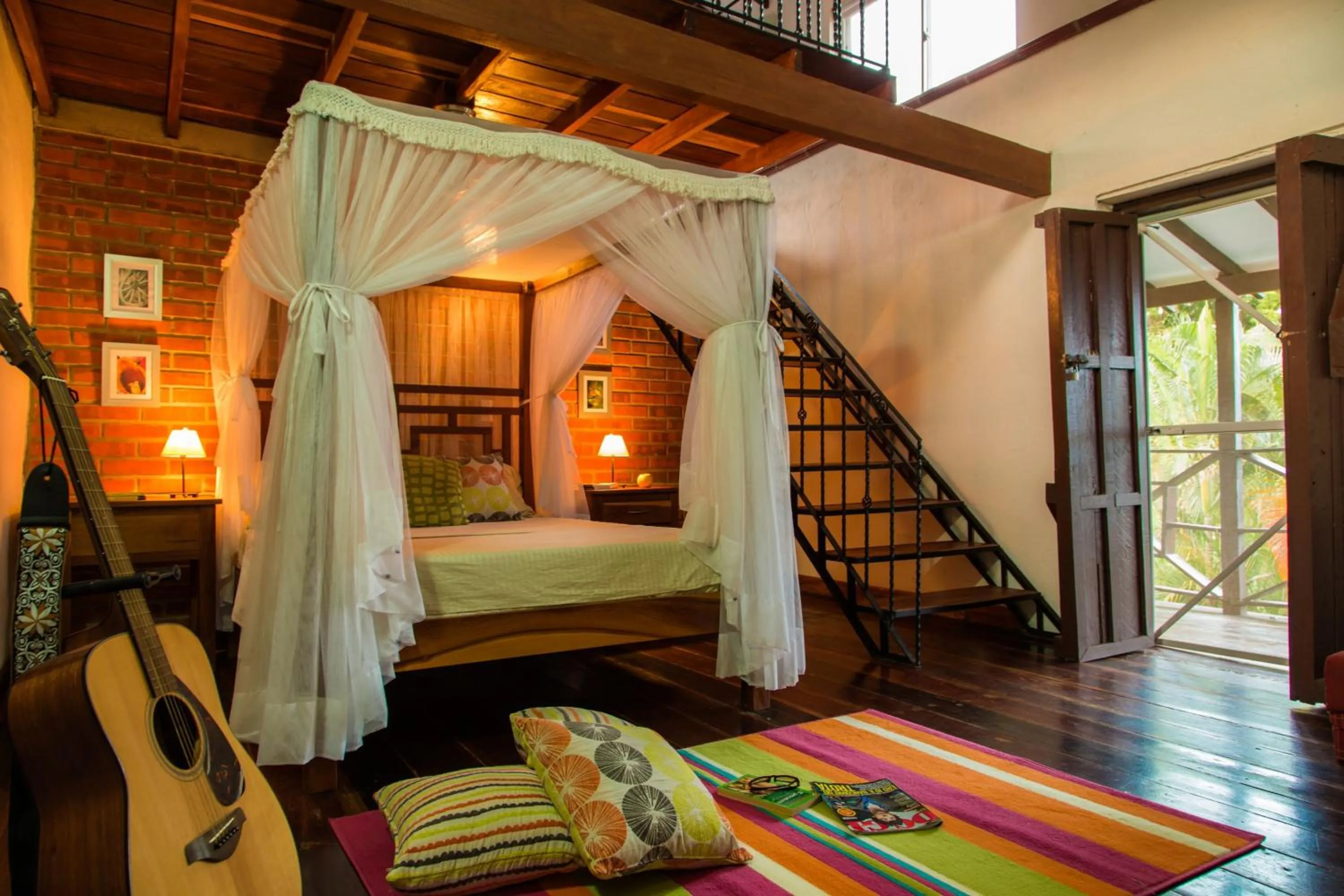 Bed in Villa Maria Tayrona, Jungle and Sea Experience