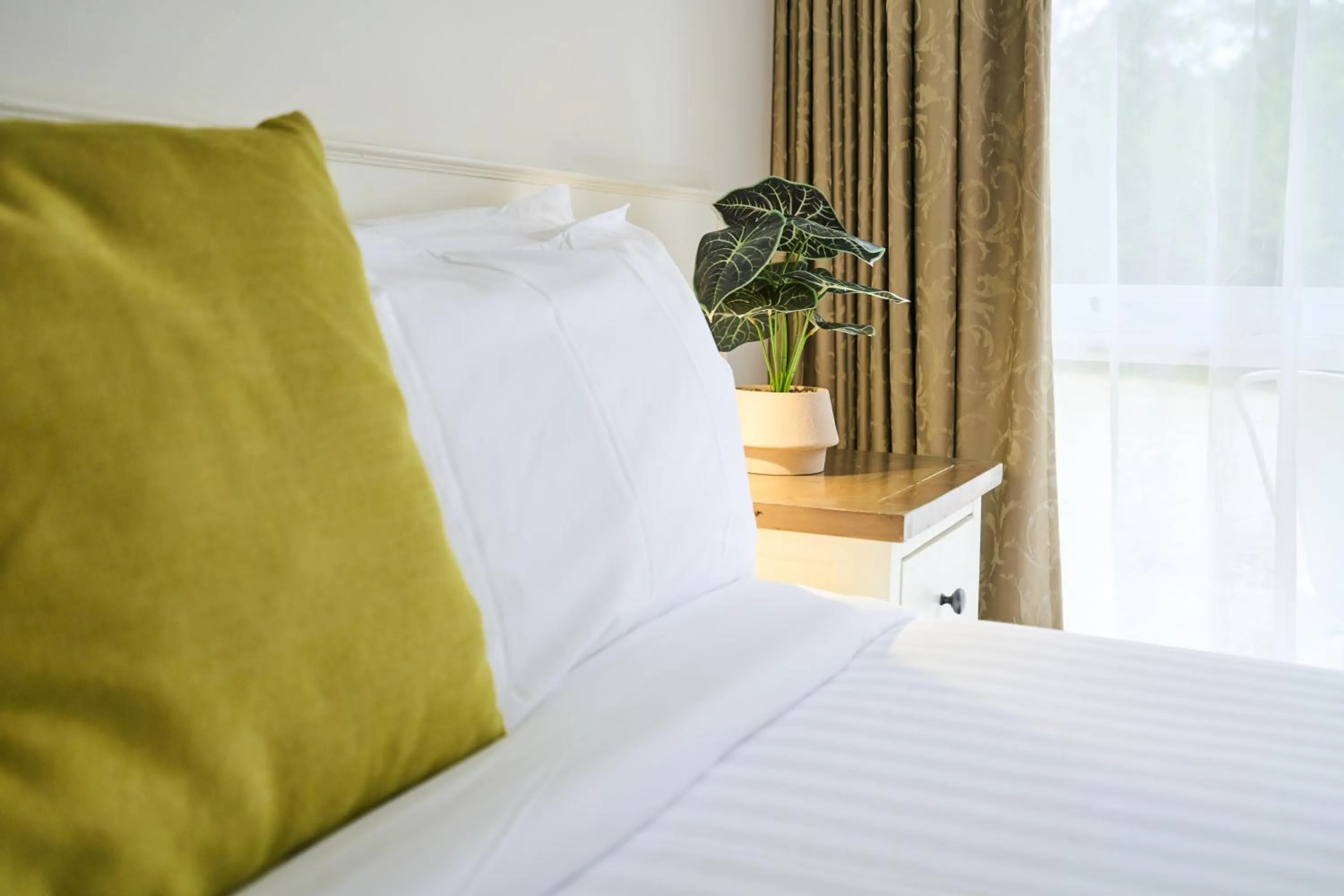 Bed in Sanctuary House Resort Motel