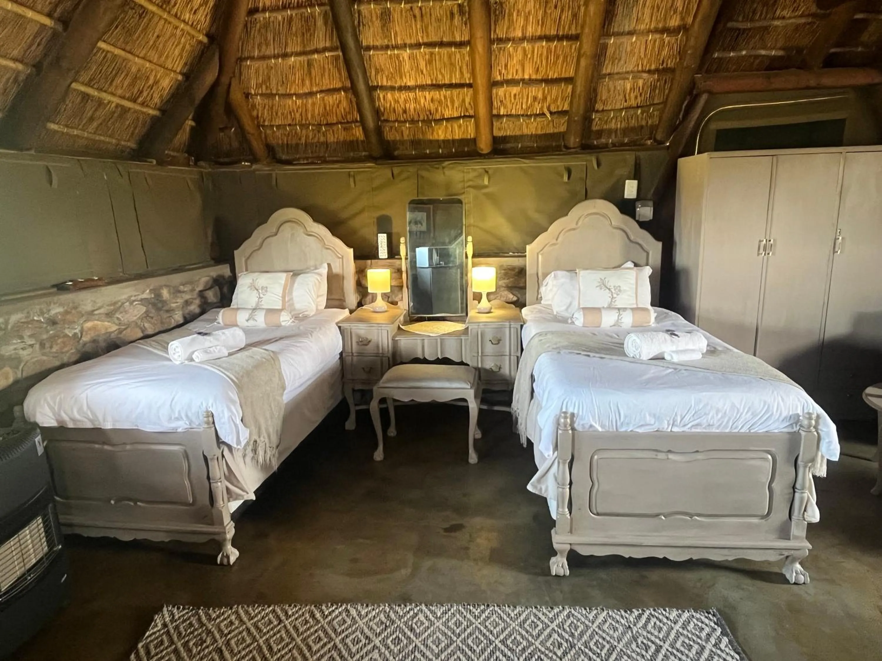 Bed in Outeniquabosch Lodge