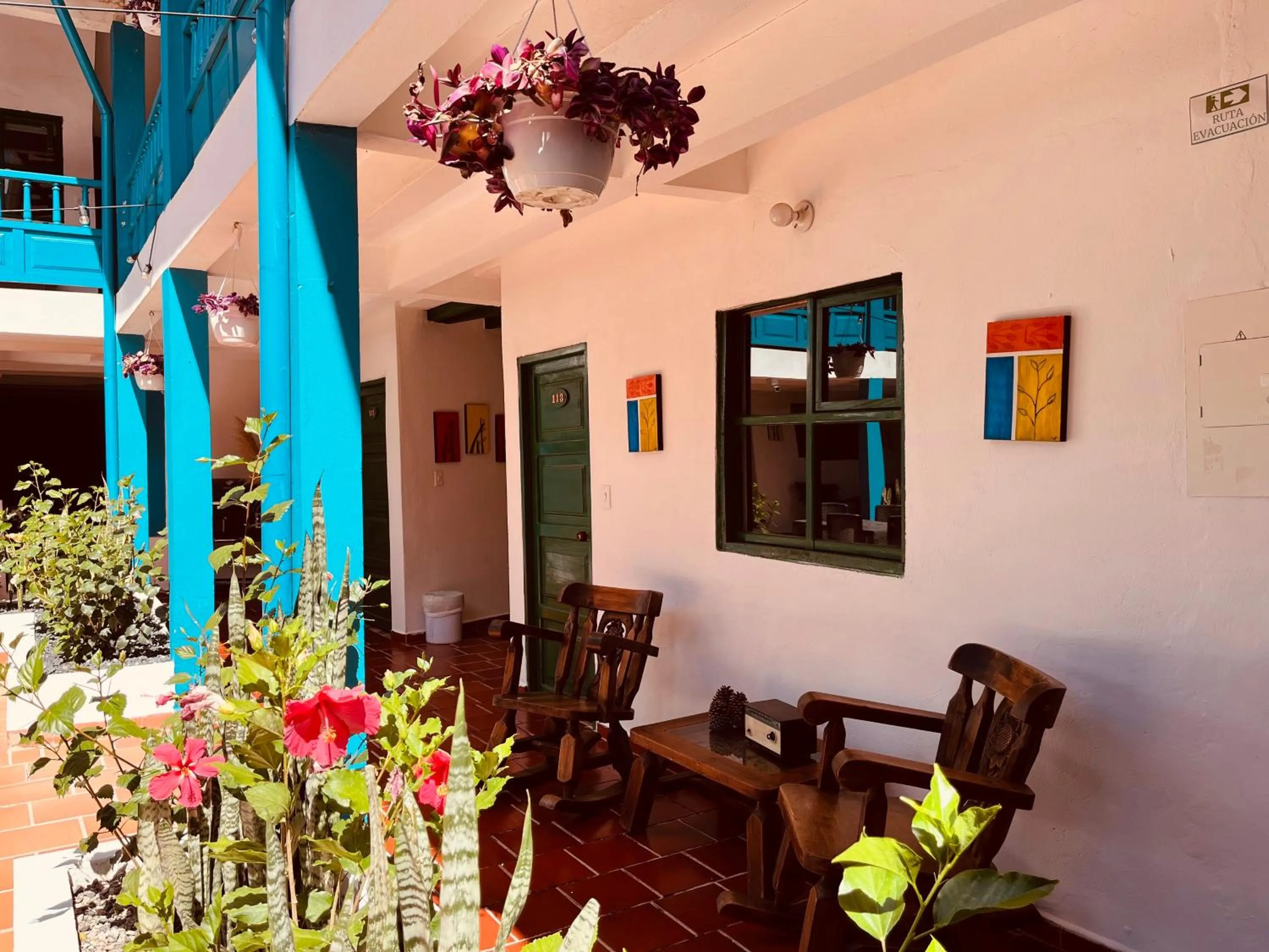 Living room in Celeste Villa de Leyva