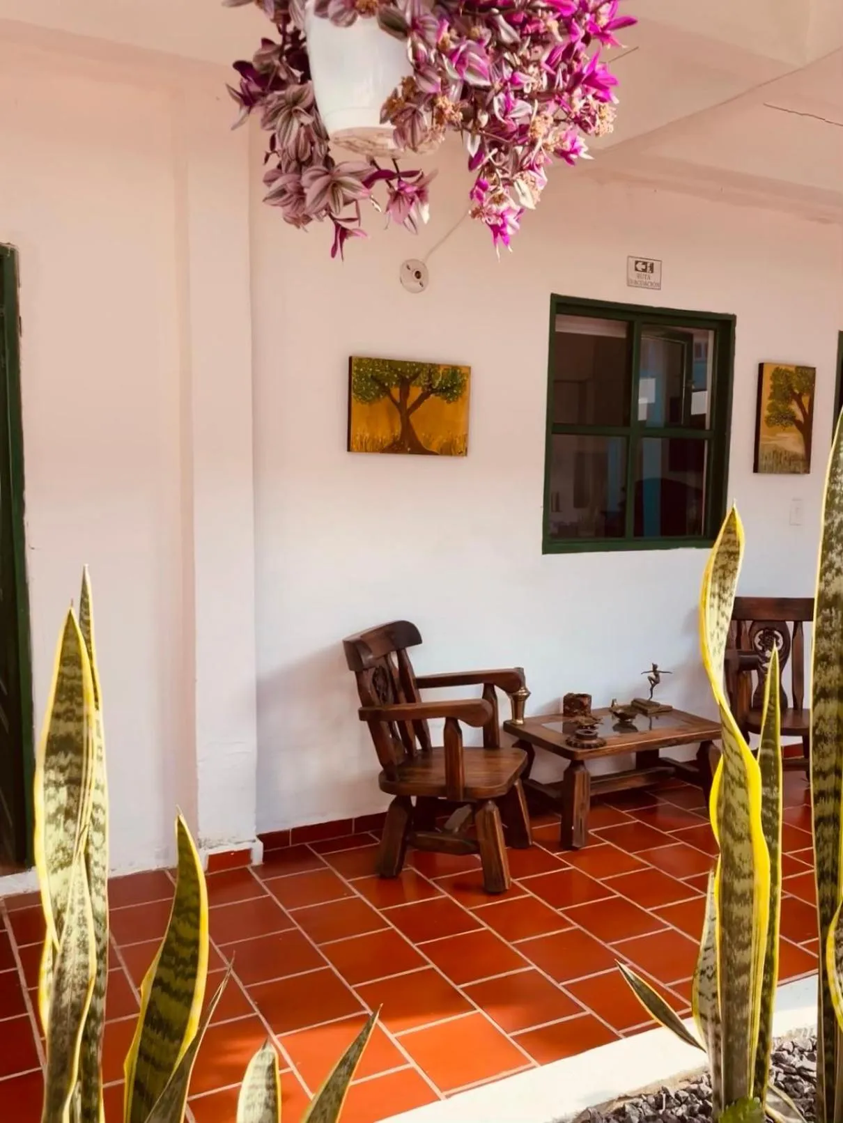 Living room in Celeste Villa de Leyva