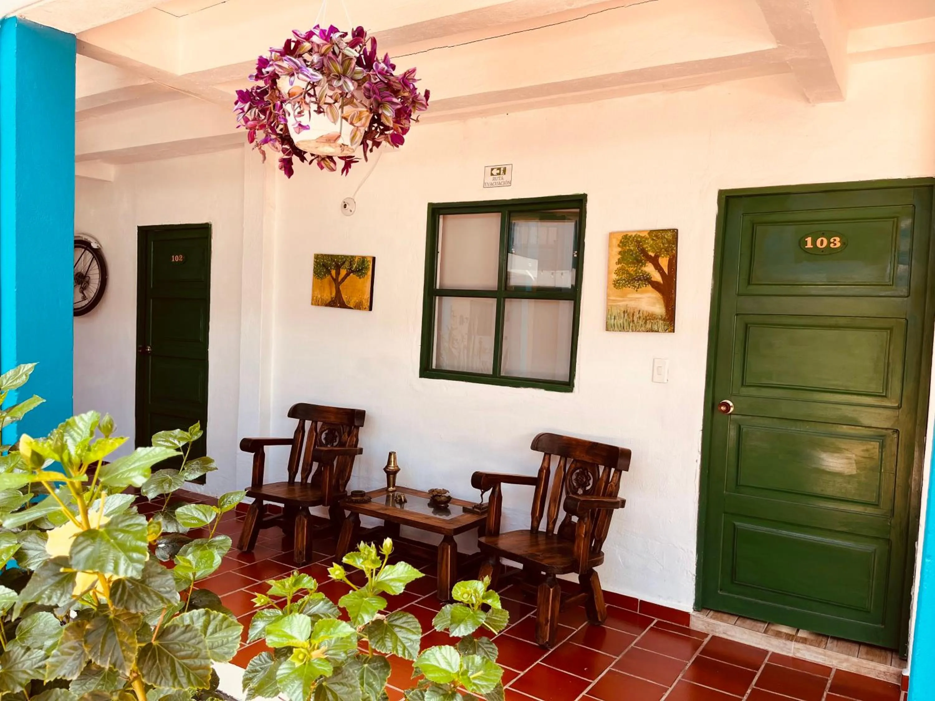 Living room in Celeste Villa de Leyva