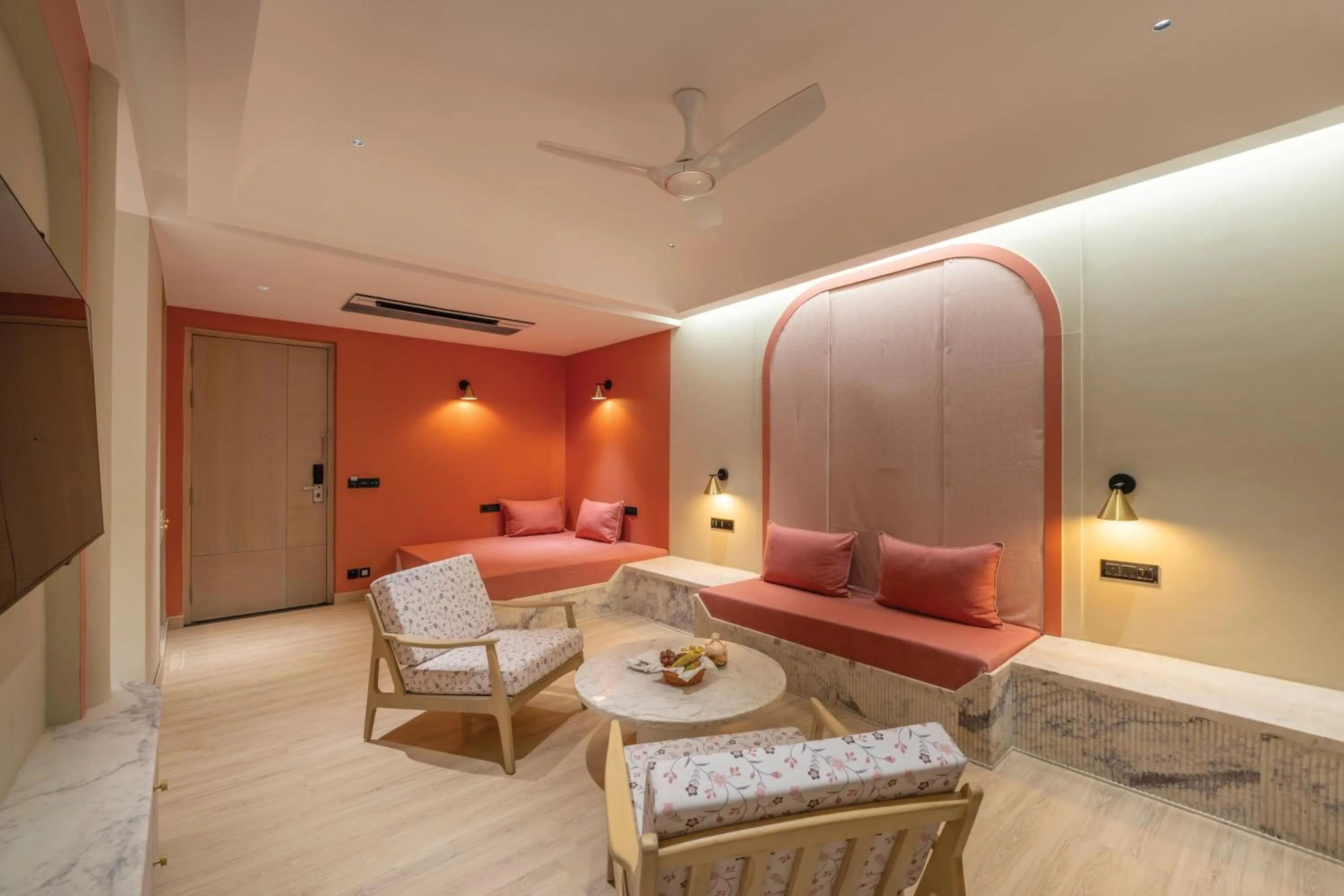 Living room, Bed in Kananwas Resort, Kumbhalgarh
