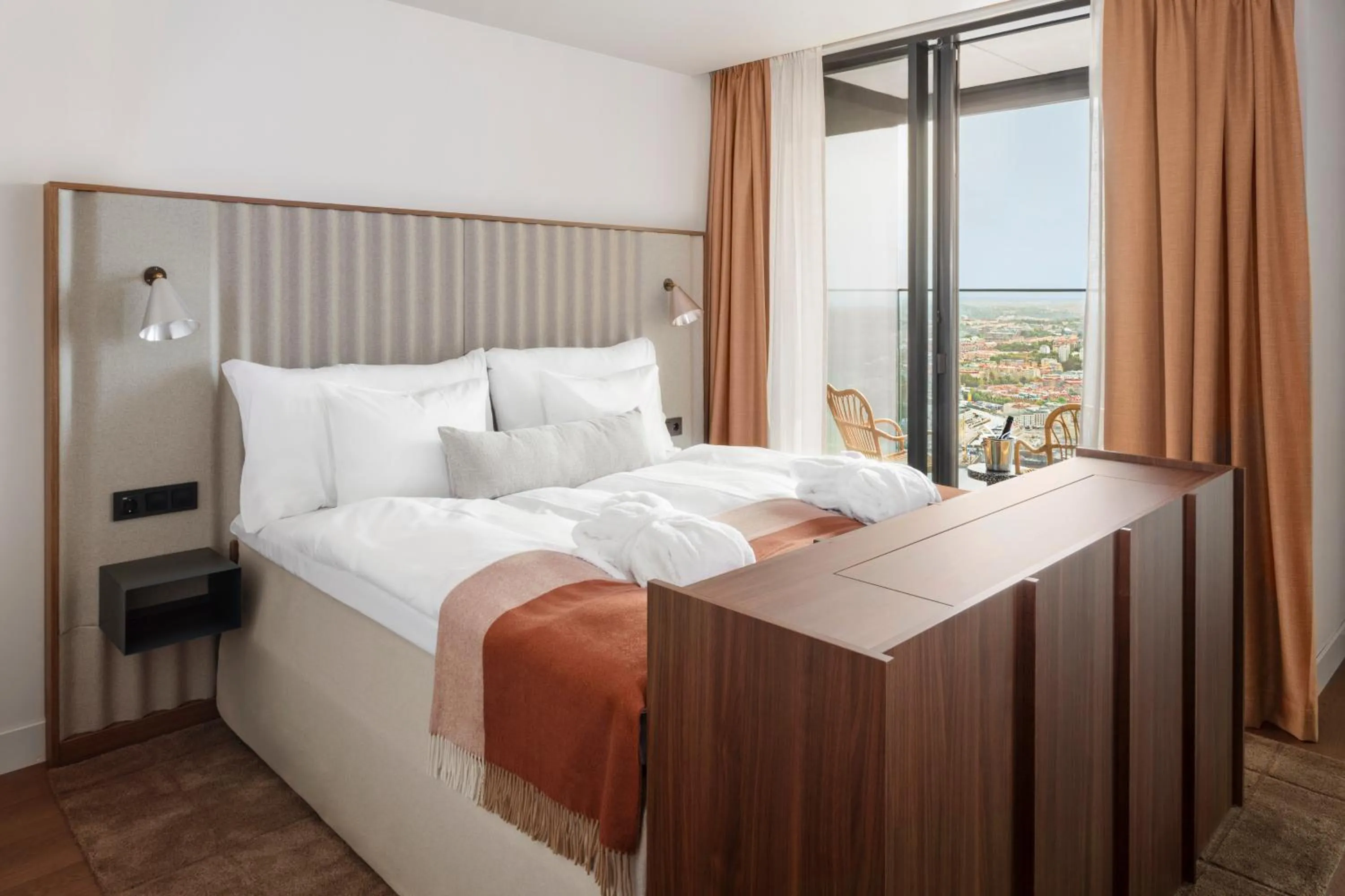 Bed in Clarion Hotel Karlatornet