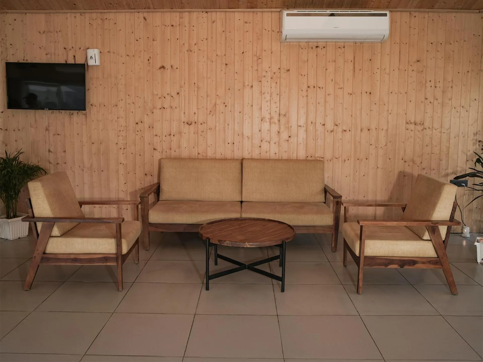 Lobby or reception in Praveg Tent City Saryu Ayodhya