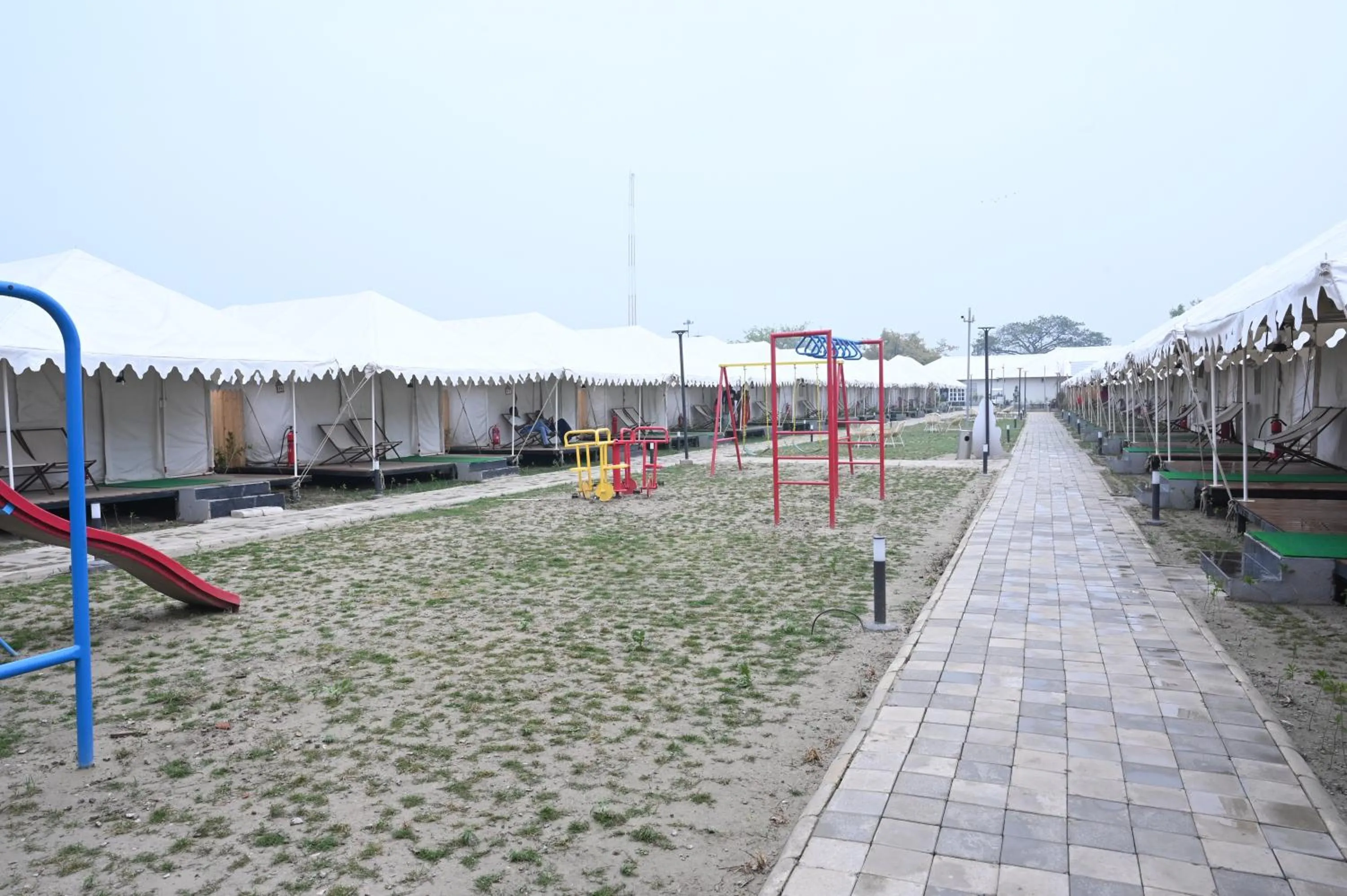 Children play ground in Praveg Tent City Saryu Ayodhya
