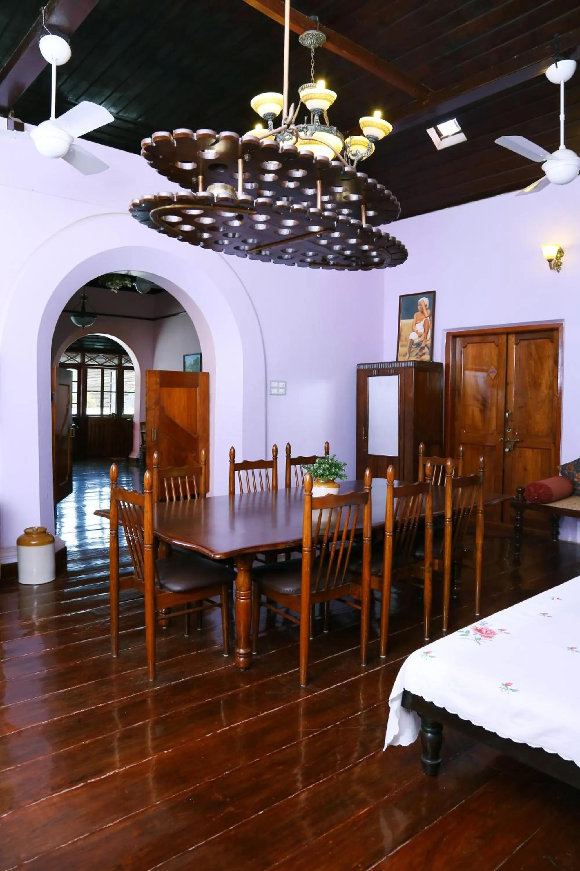 Dining area in Chiramel Residency