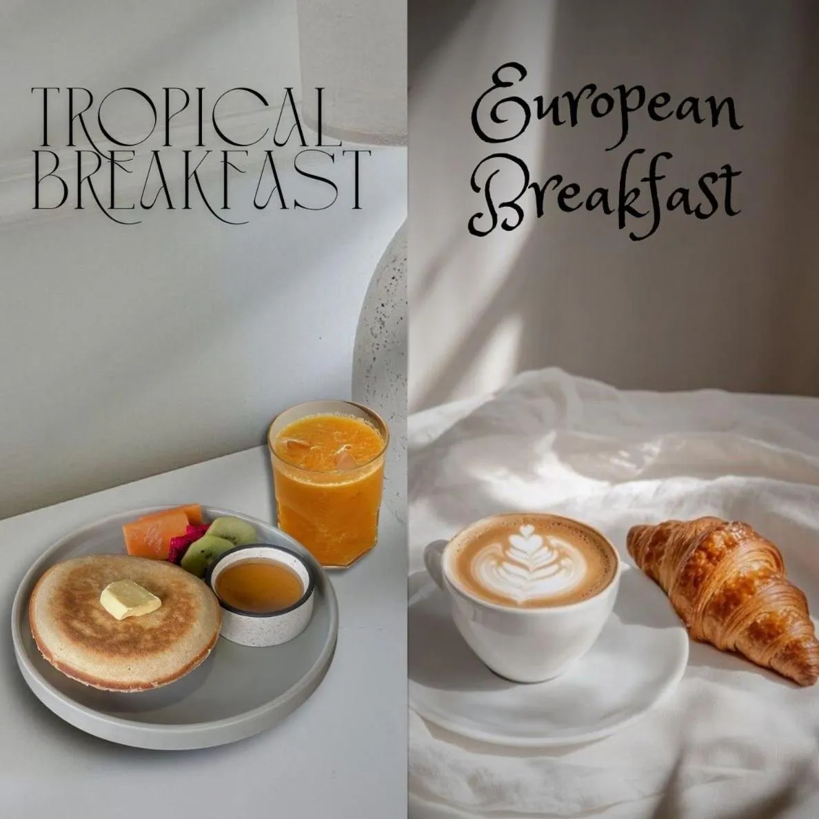 Breakfast in D'tegal Guest House- Tropical Courtyard in Canggu