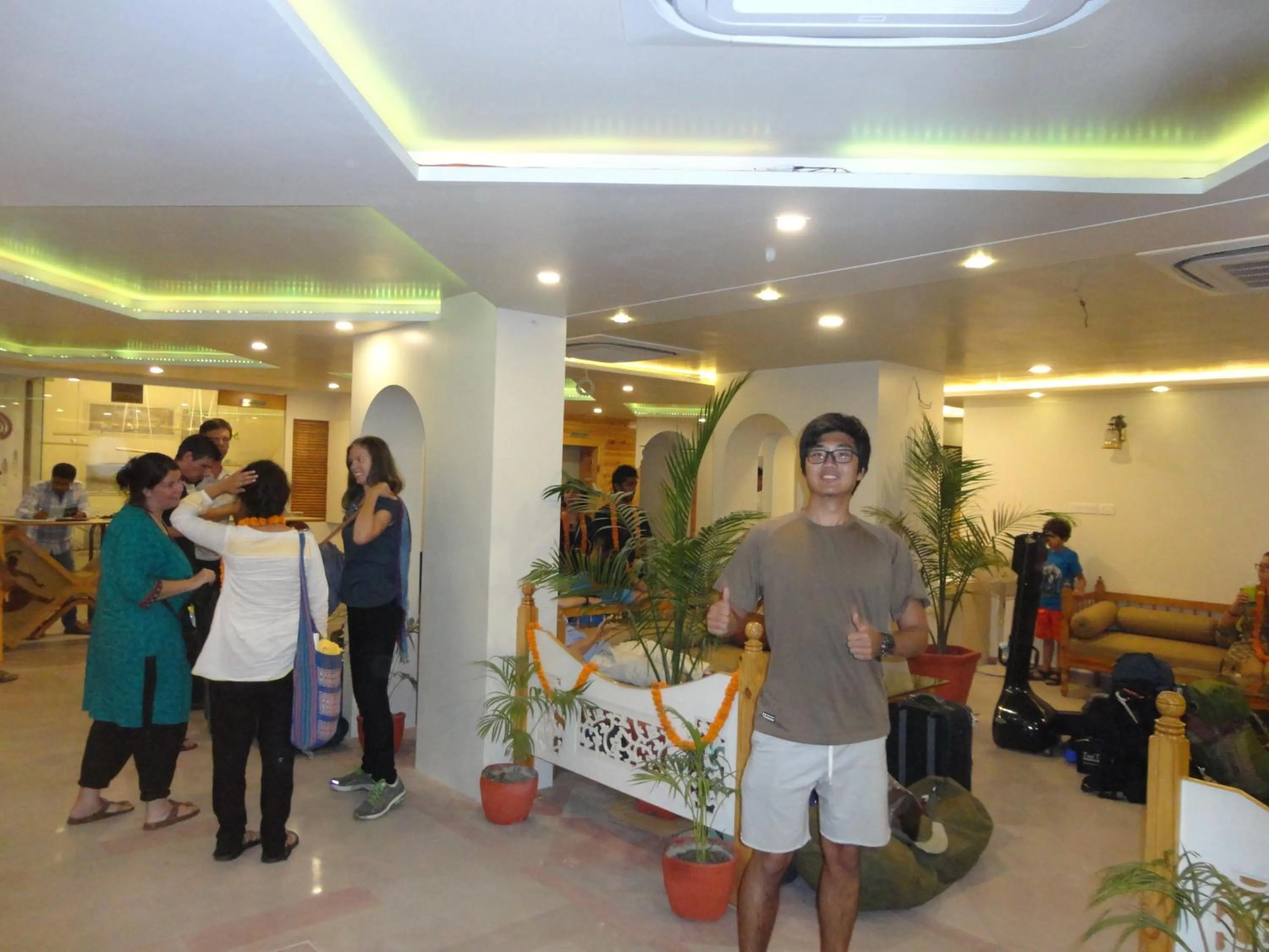 group of guests in Hotel Banaras Haveli