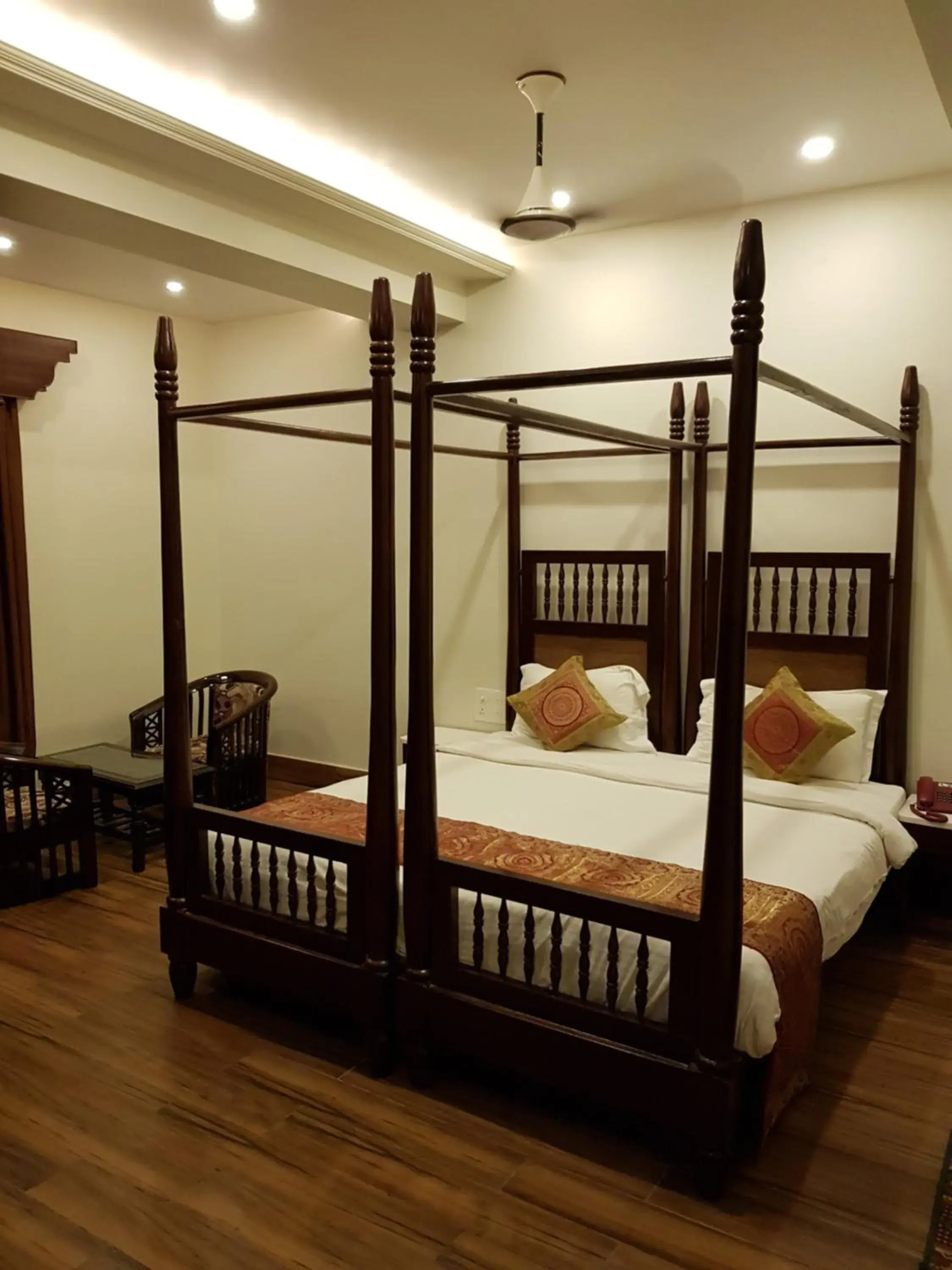 Bed in Hotel Banaras Haveli Bed in Hotel Banaras Haveli