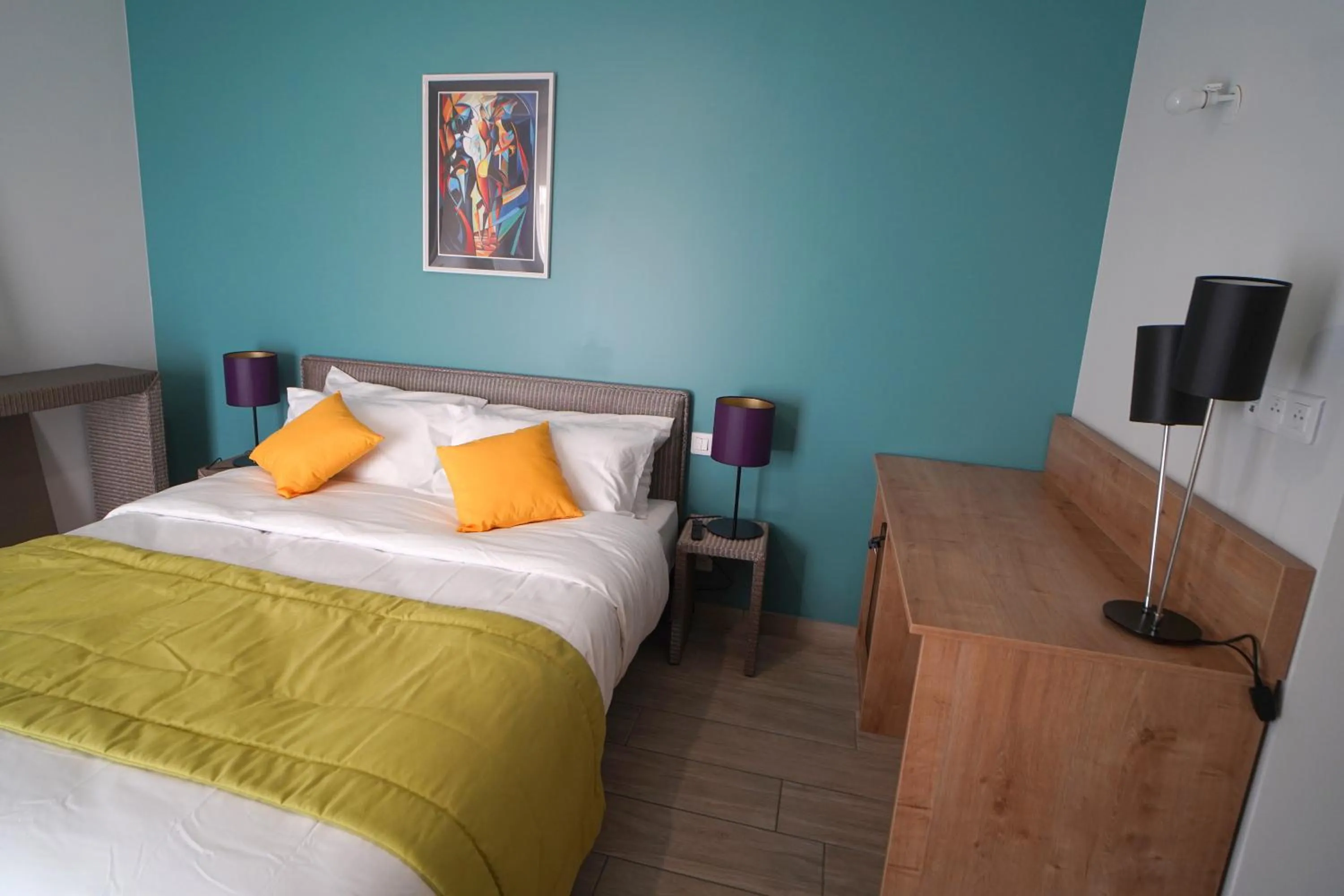 Bed in Hôtel de la Croix Blanche