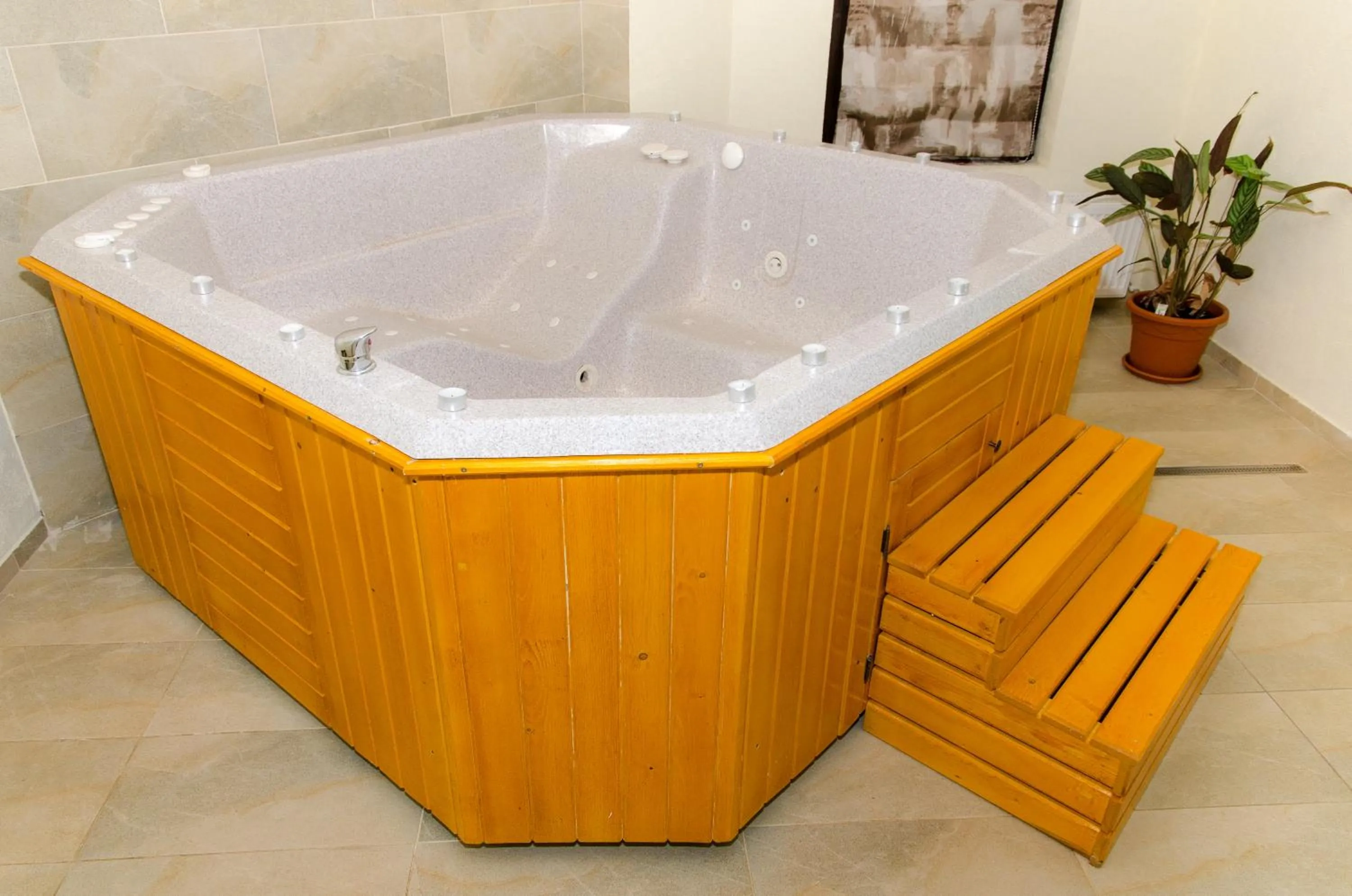Hot Tub in Pensiunea Poiana Viselor