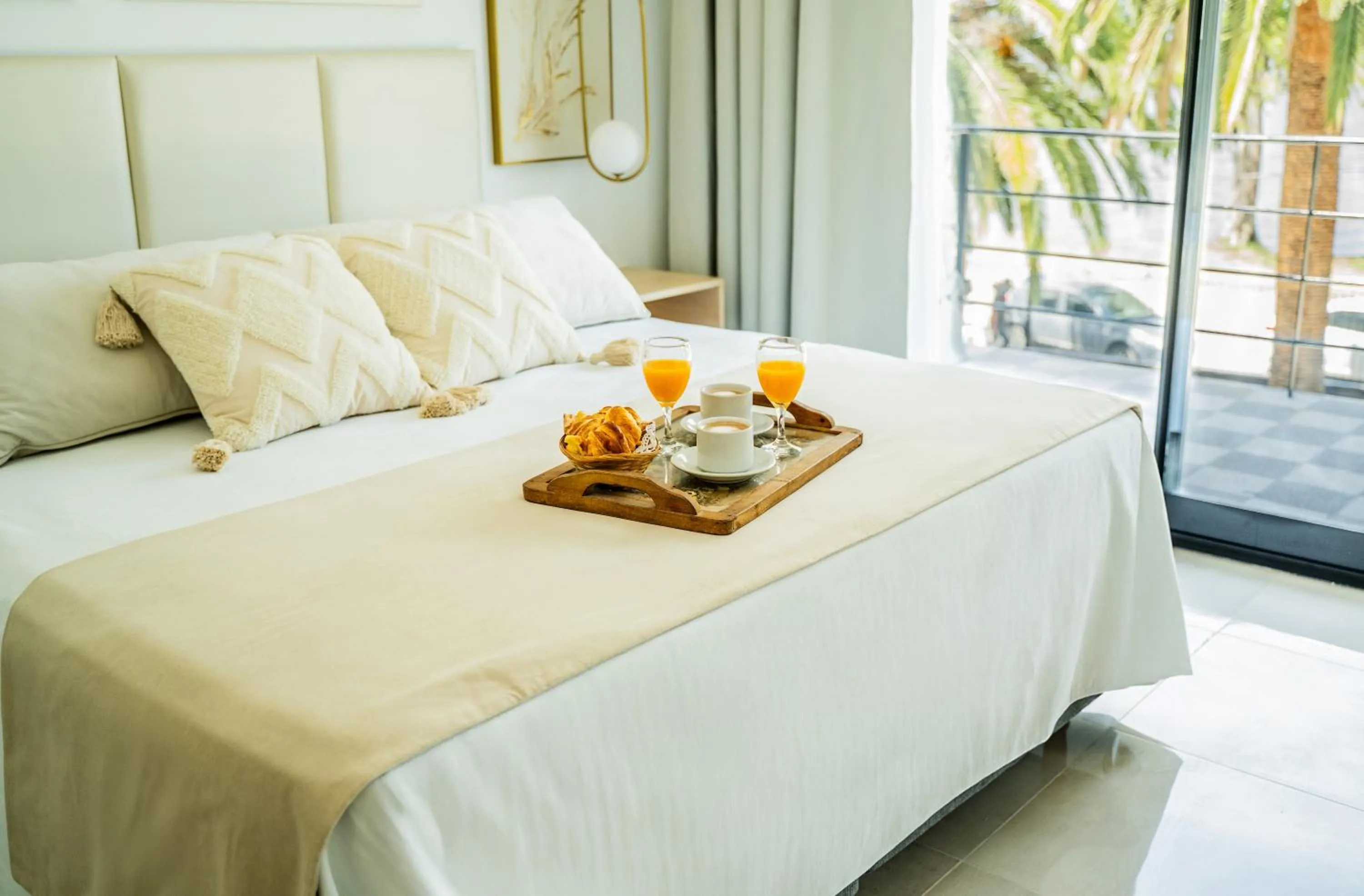 View (from property/room), Bed in Palmas de la Laguna by Posada Suiza